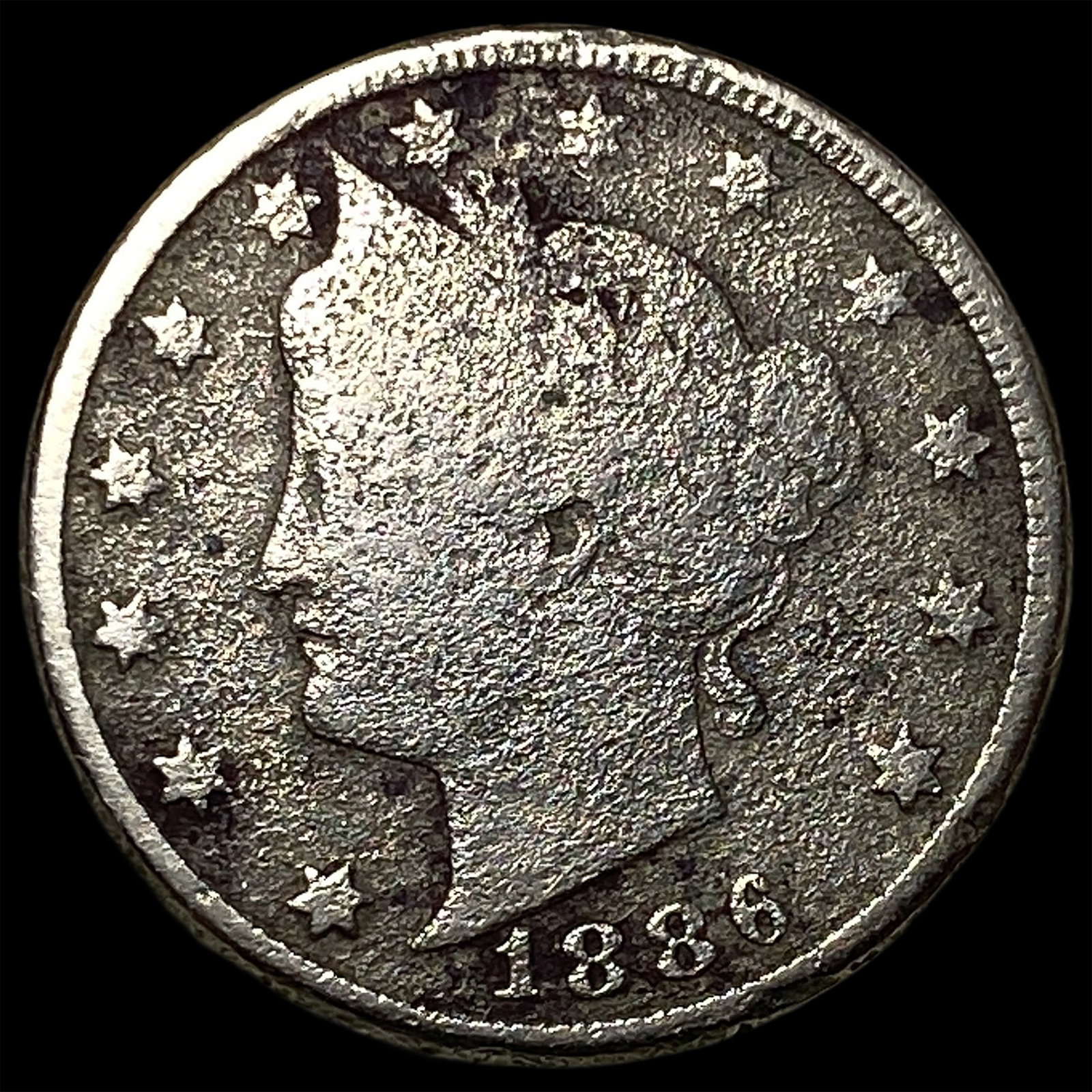 1886 Liberty Head Nickel NICELY CIRCULATED: 1886 Liberty Head Nickel NICELY CIRCULATED