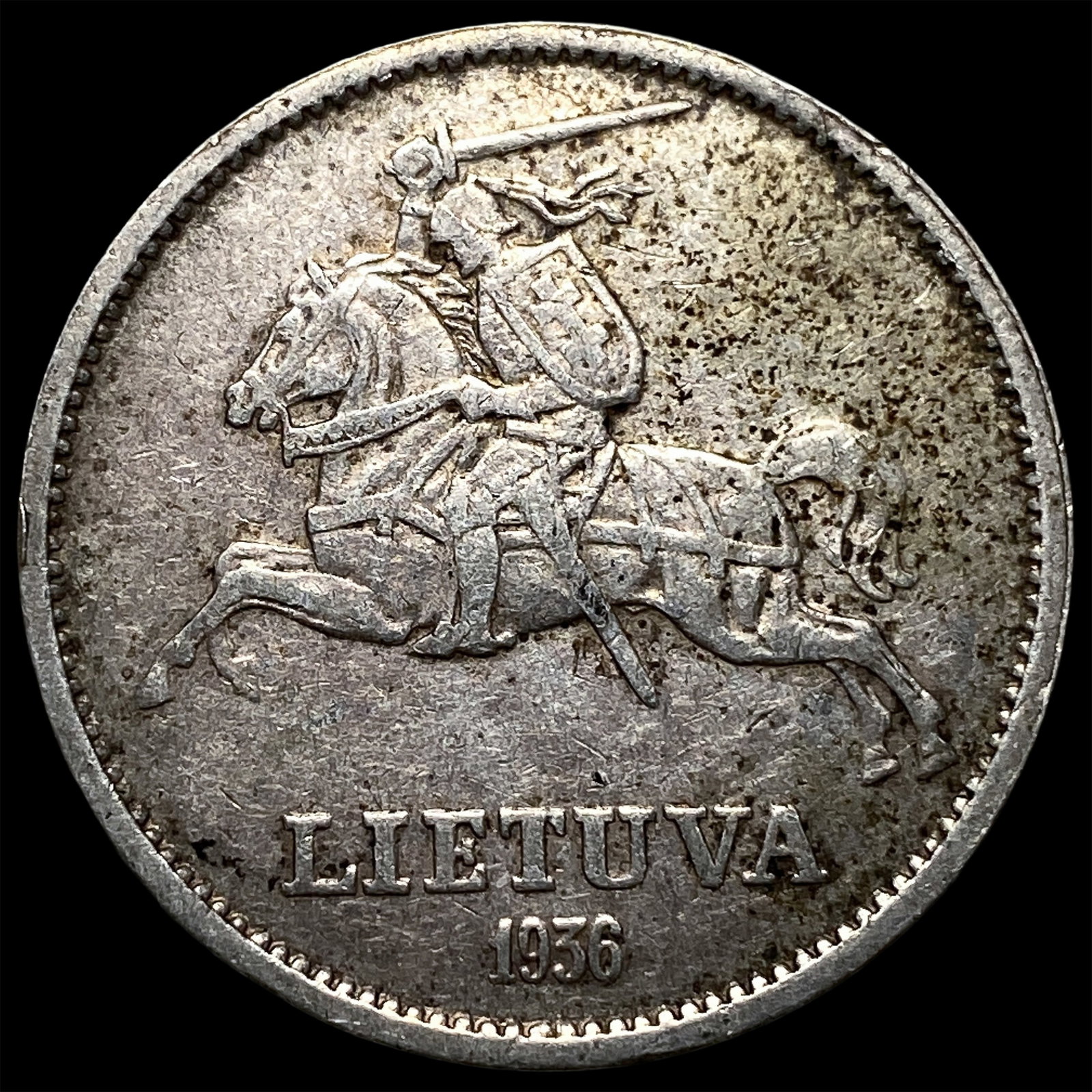1936 Lithuania Silver 10 HIGH GRADE - 2