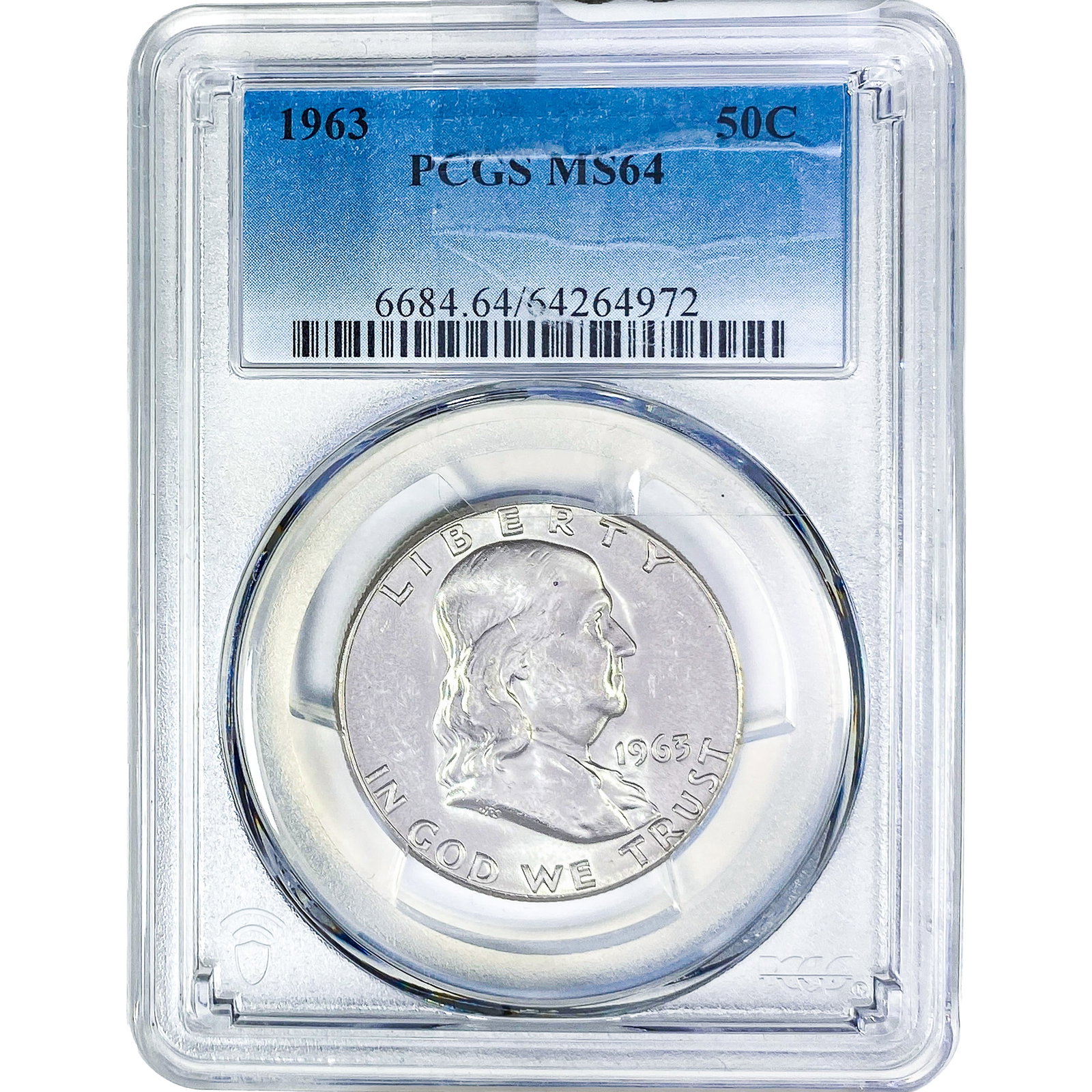 1963 Franklin Half Dollar PCGS MS64: 1963 Franklin Half Dollar PCGS MS64