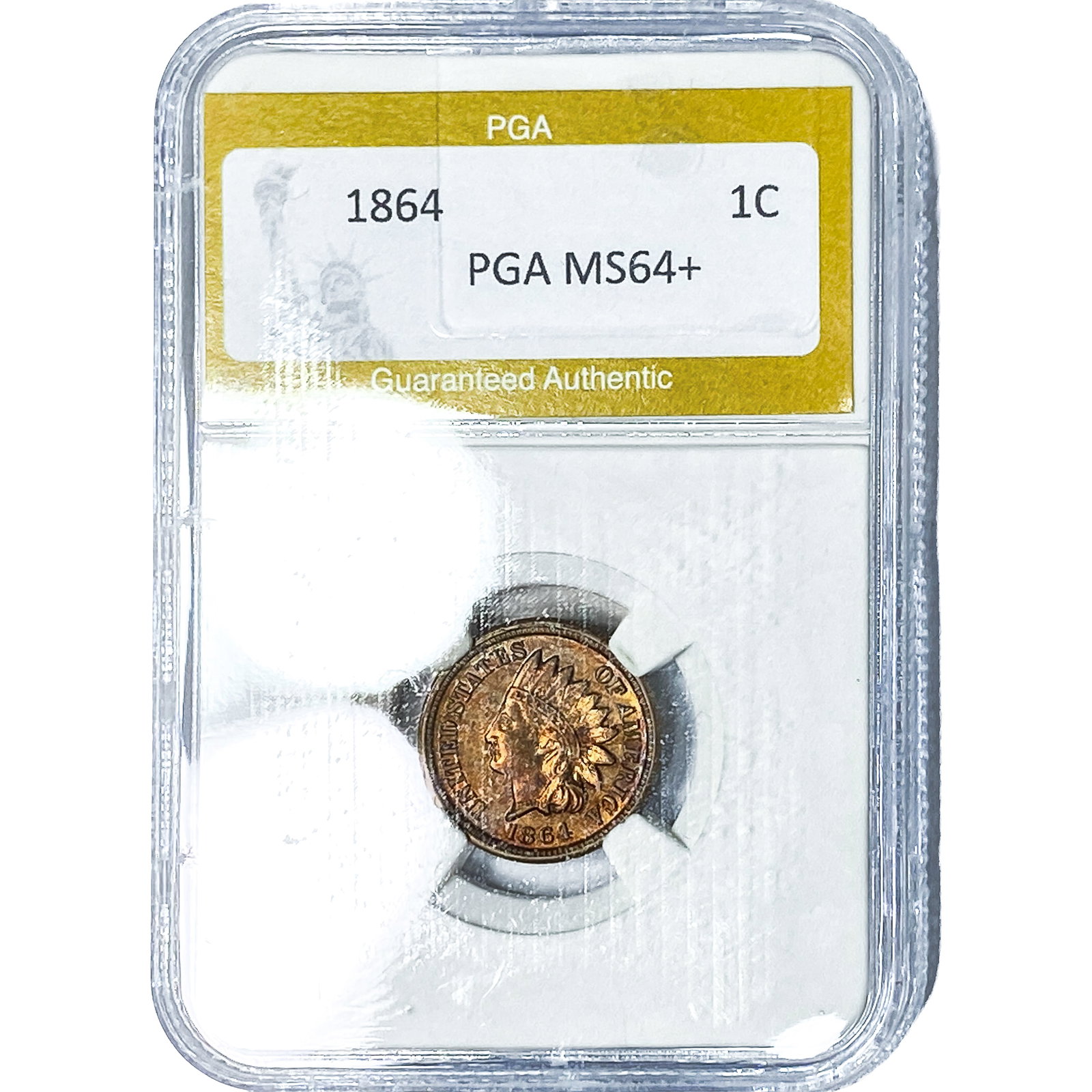 1864 Indian Head Cent PGA MS64+: 1864 Indian Head Cent PGA MS64+