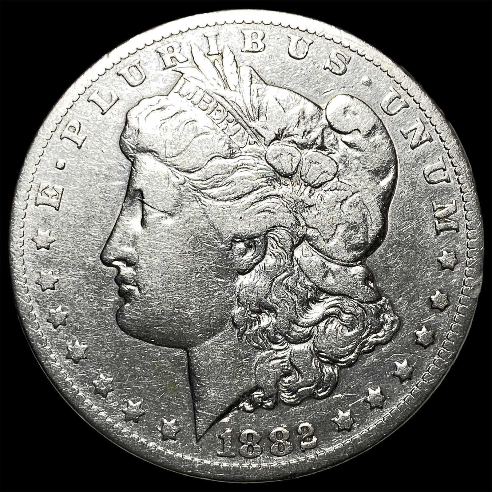 1882-CC Silver Morgan Dollar ABOUT UNCIRCULATED: 1882-CC Silver Morgan Dollar ABOUT UNCIRCULATED