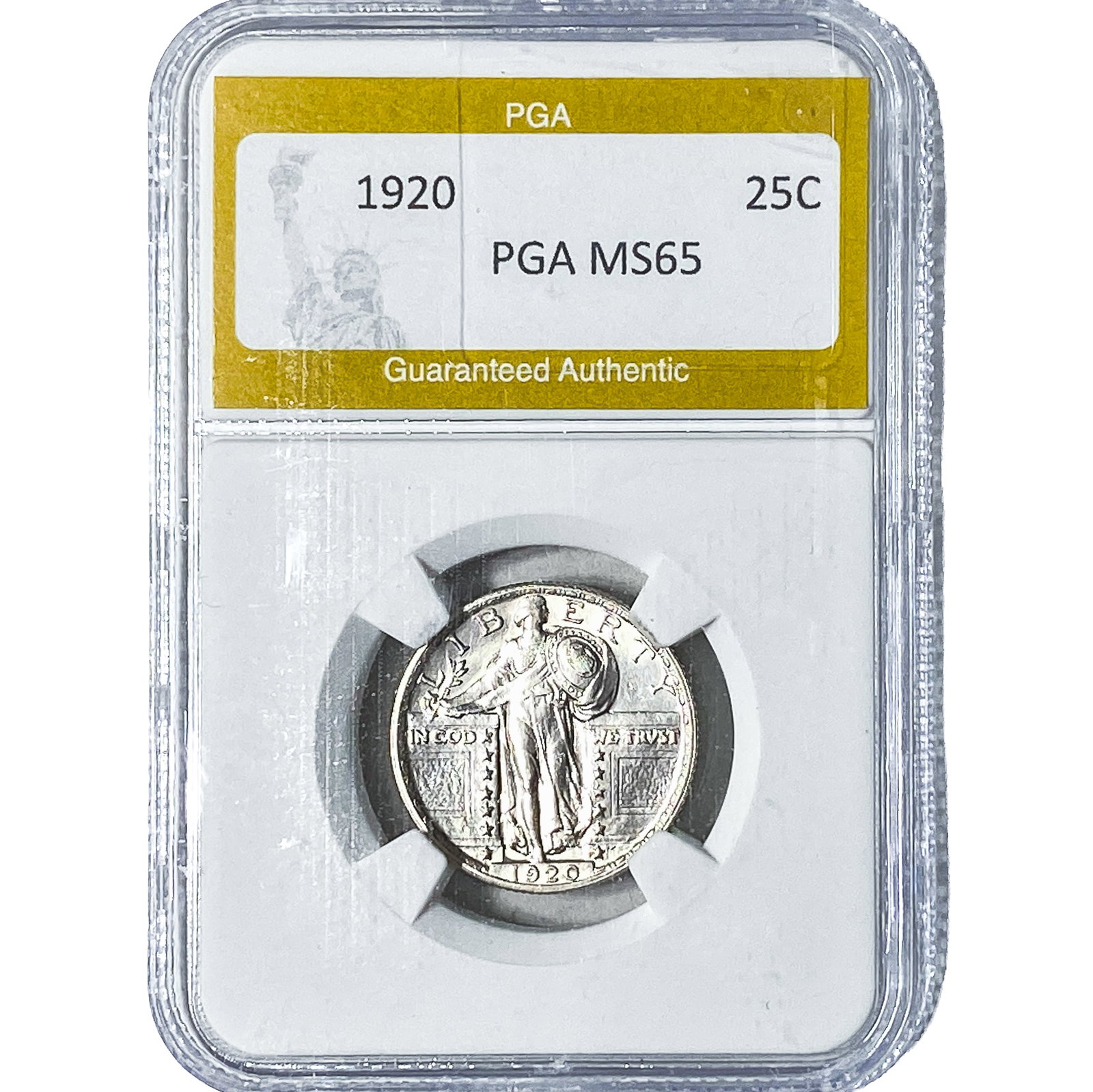 1920 Standing Liberty Quarter PGA MS65: 1920 Standing Liberty Quarter PGA MS65