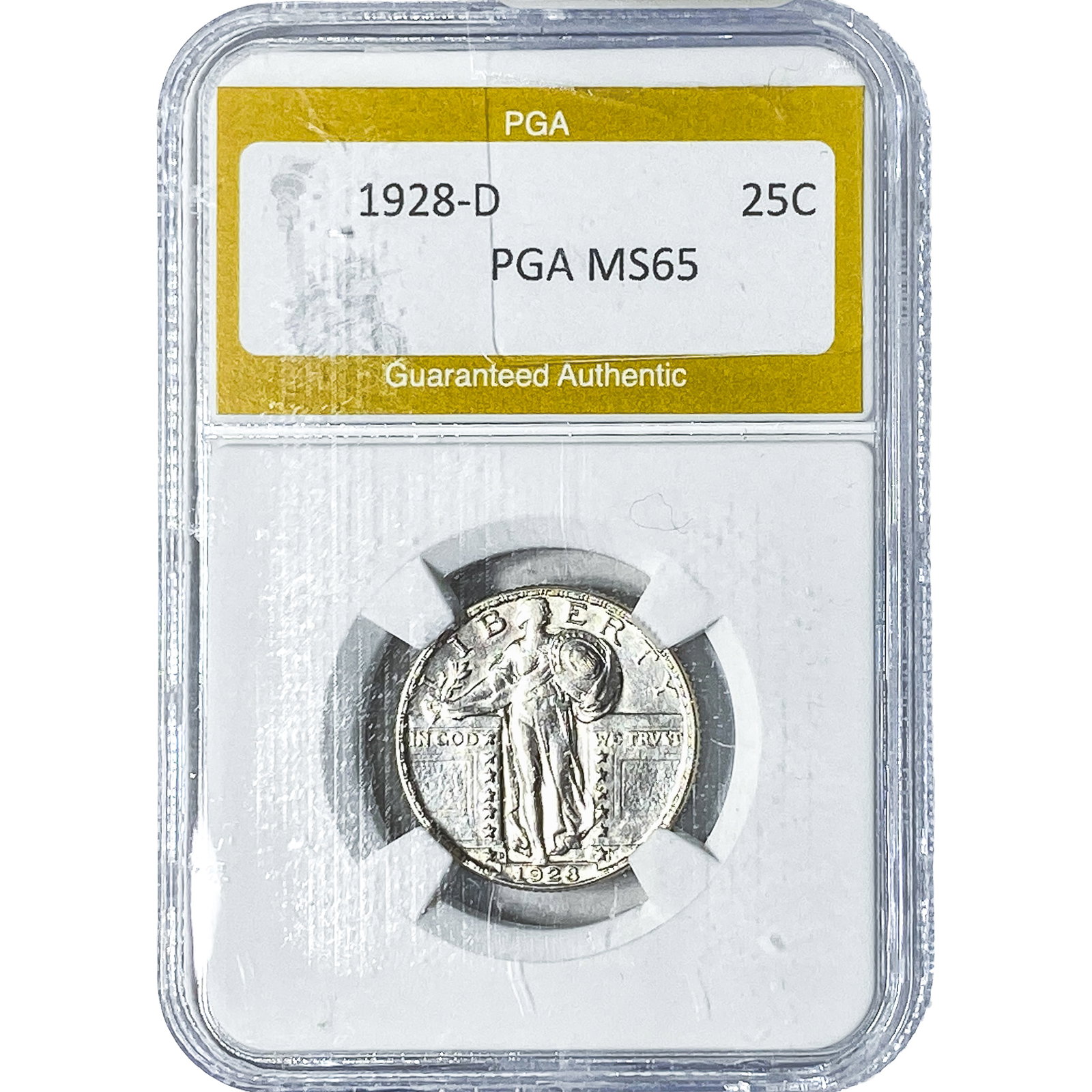 1928-D Standing Liberty Quarter PGA MS65: 1928-D Standing Liberty Quarter PGA MS65