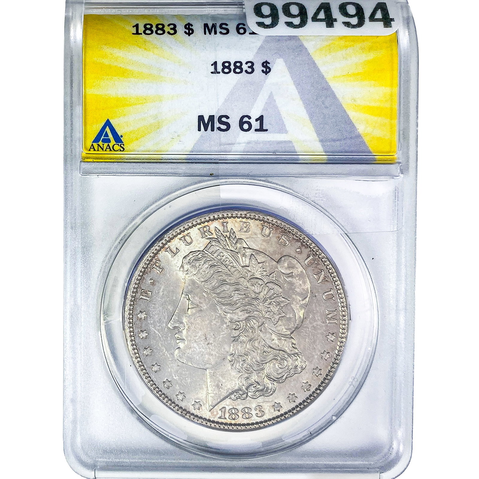 1883 Morgan Silver Dollar ANACS MS61: 1883 Morgan Silver Dollar ANACS MS61