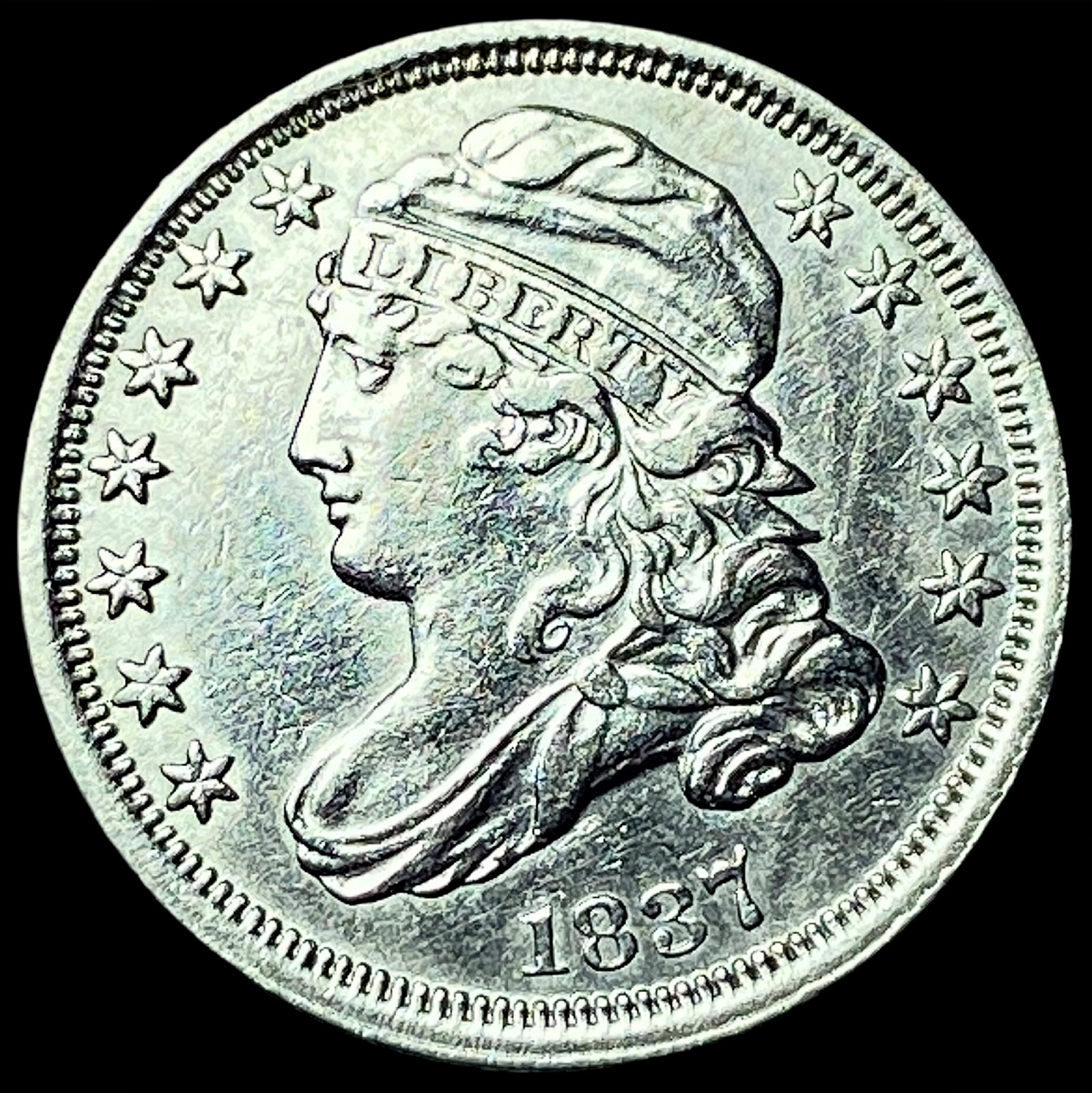 1837 Silver Capped Bust Dime UNCIRCULATED: 1837 Silver Capped Bust Dime UNCIRCULATED