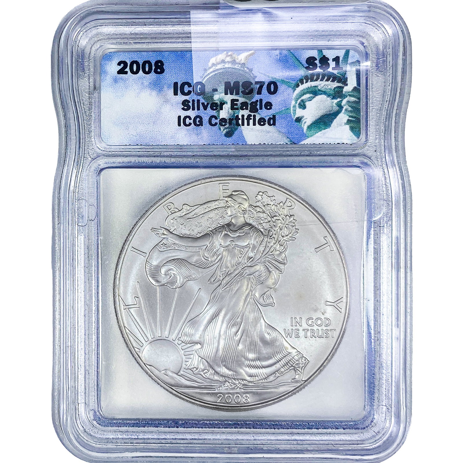 2008 Silver Eagle ICG MS70 (1 of 2)