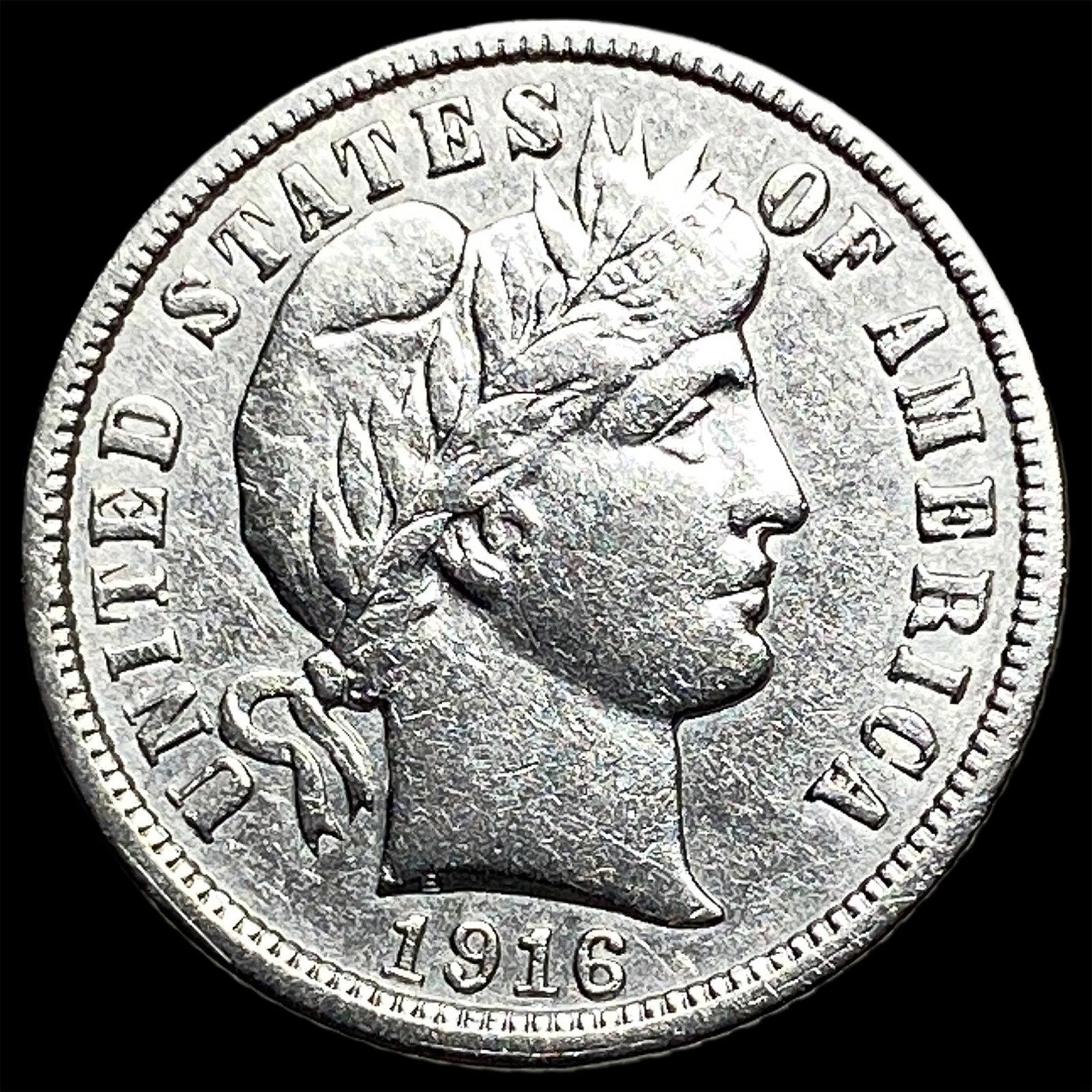 1916 Silver Barber Dime CLOSELY UNCIRCULATED: 1916 Silver Barber Dime CLOSELY UNCIRCULATED
