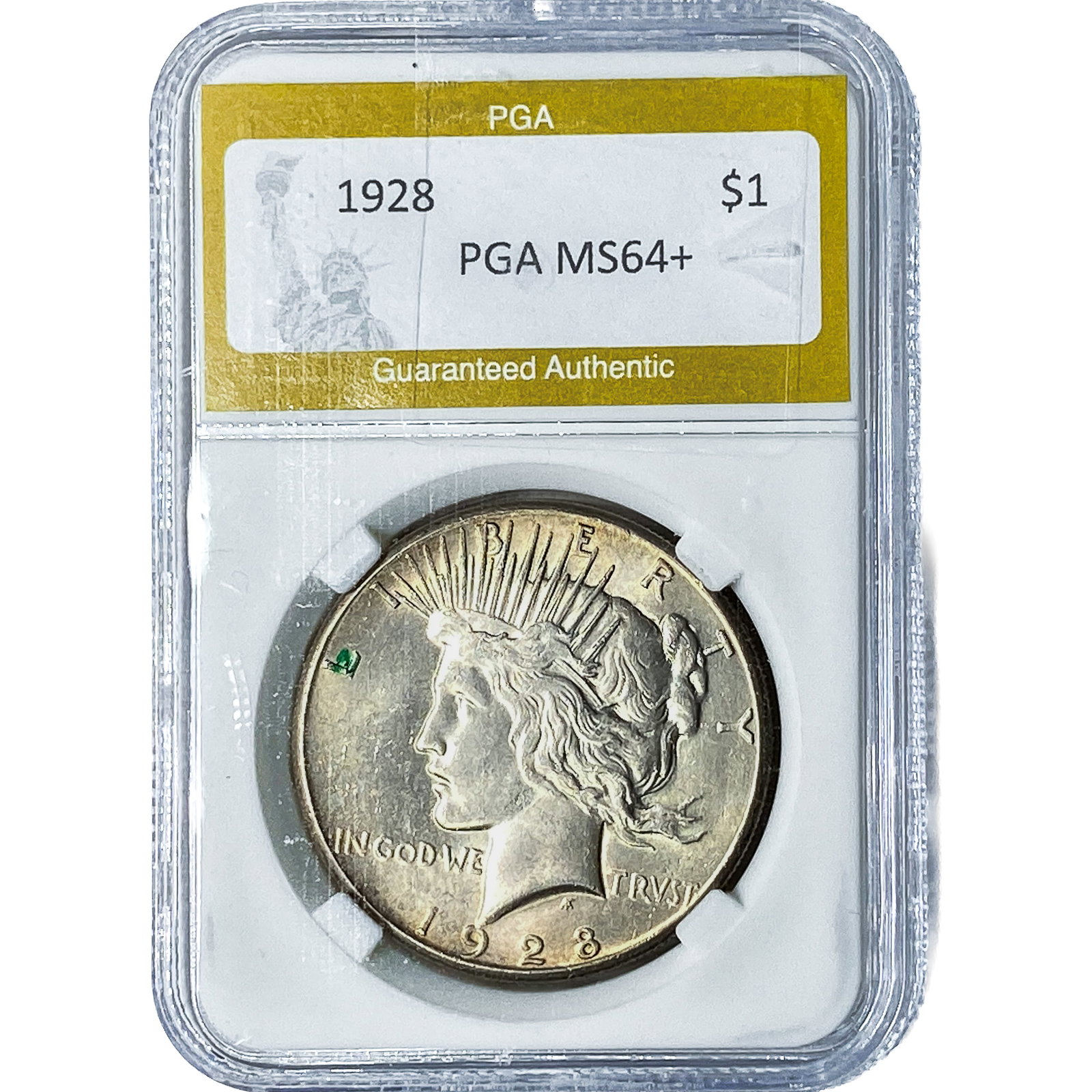 1928 Silver Peace Dollar PGA MS64+: 1928 Silver Peace Dollar PGA MS64+