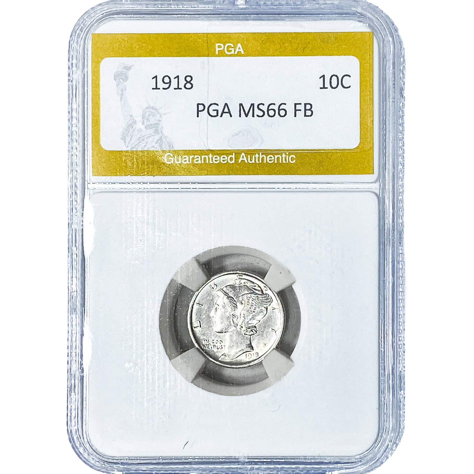 1918 Mercury Silver Dime PGA MS66FB (1 of 2)