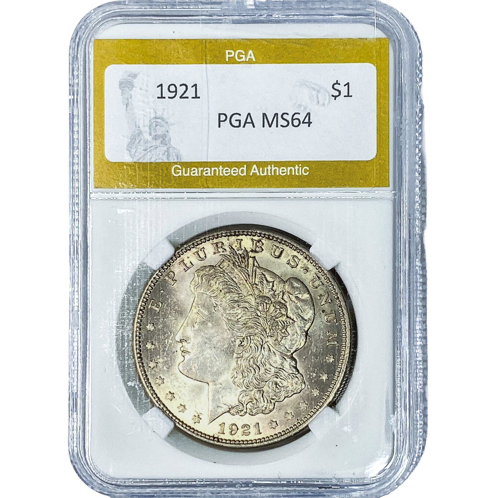 1921 Morgan Silver Dollar PGA MS64: 1921 Morgan Silver Dollar PGA MS64