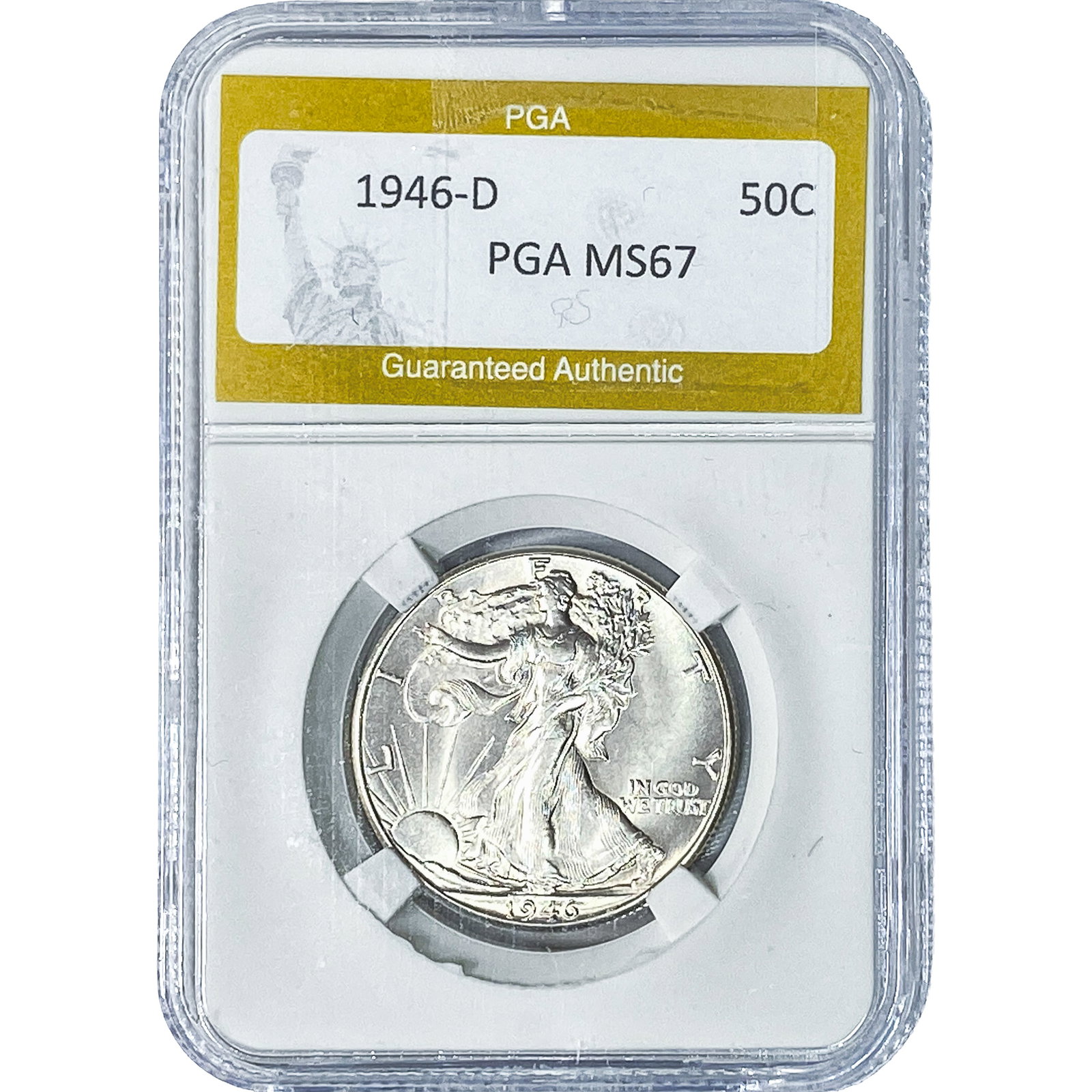 1946-D Walking Liberty Half Dollar PGA MS67 (1 of 2)