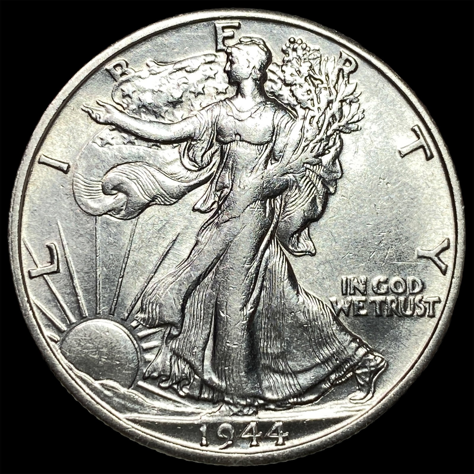 1944-S Silver Walking Liberty Half Dollar CHOICE AU: 1944-S Silver Walking Liberty Half Dollar CHOICE AU