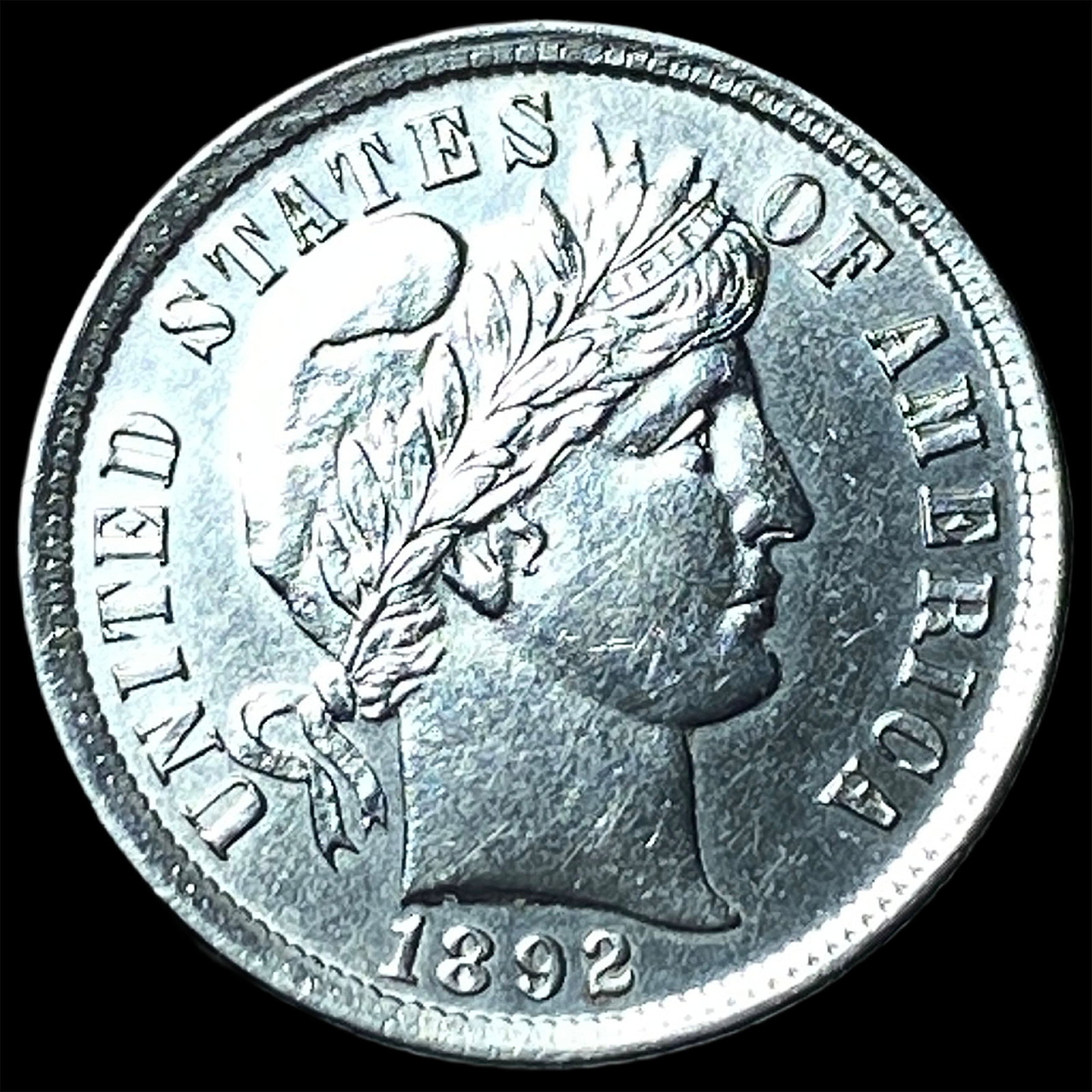 1892 Silver Barber Dime UNCIRCULATED: 1892 Silver Barber Dime UNCIRCULATED