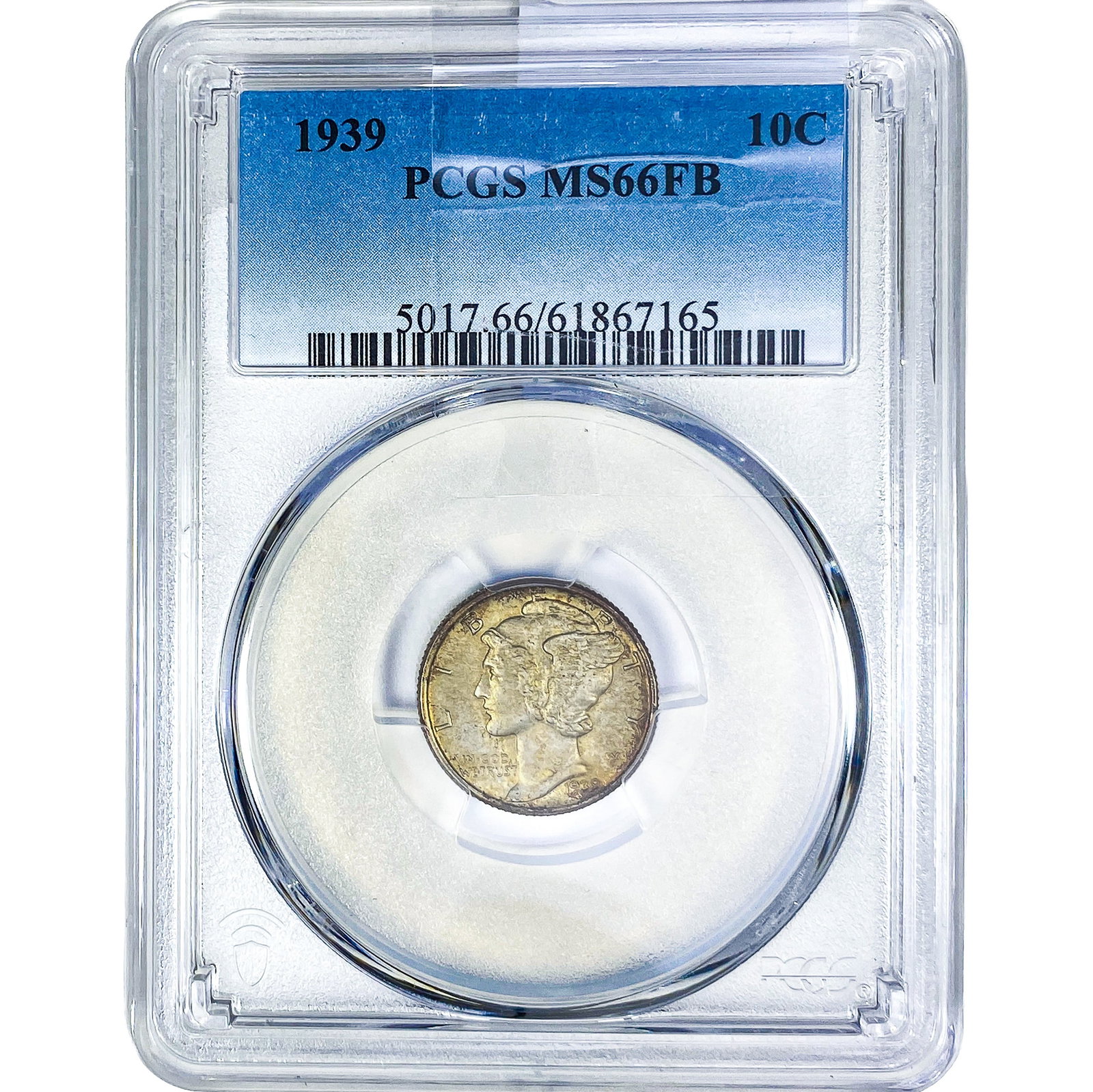 1939 Mercury Silver Dime PCGS MS66 FB: 1939 Mercury Silver Dime PCGS MS66 FB