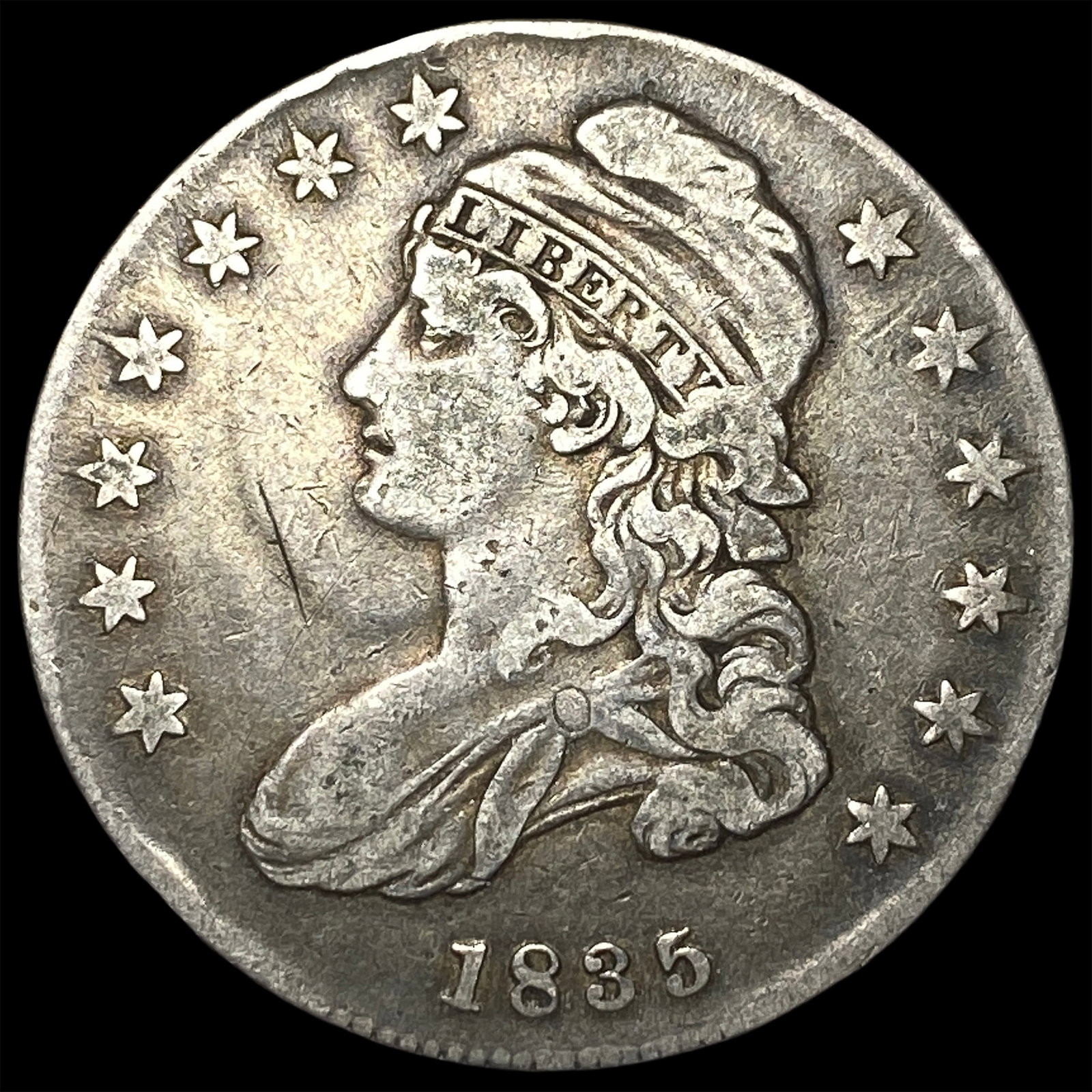 1835 Capped Bust Half Dollar LIGHTLY CIRCULATED: 1835 Capped Bust Half Dollar LIGHTLY CIRCULATED