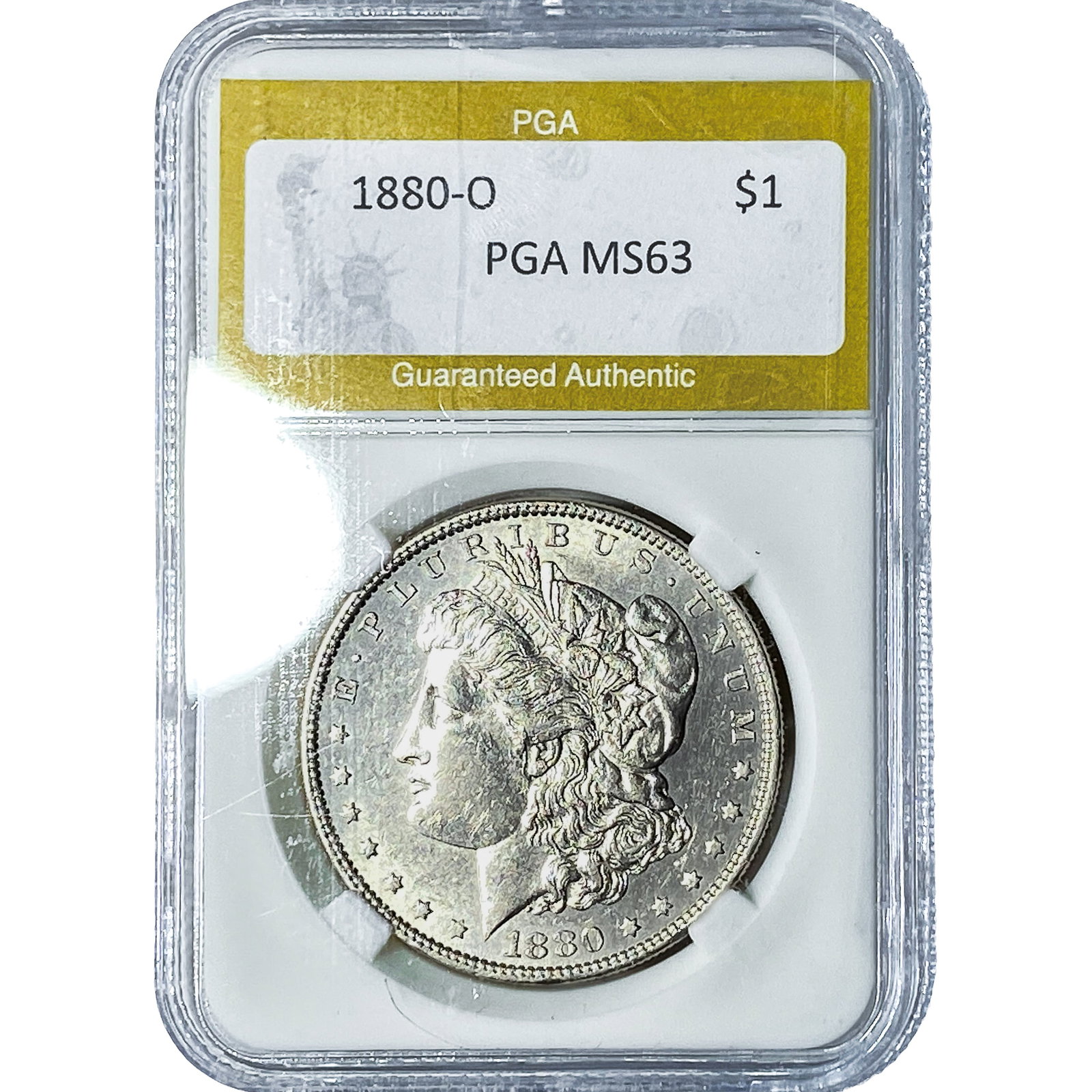 1880-O Morgan Silver Dollar PGA MS63: 1880-O Morgan Silver Dollar PGA MS63