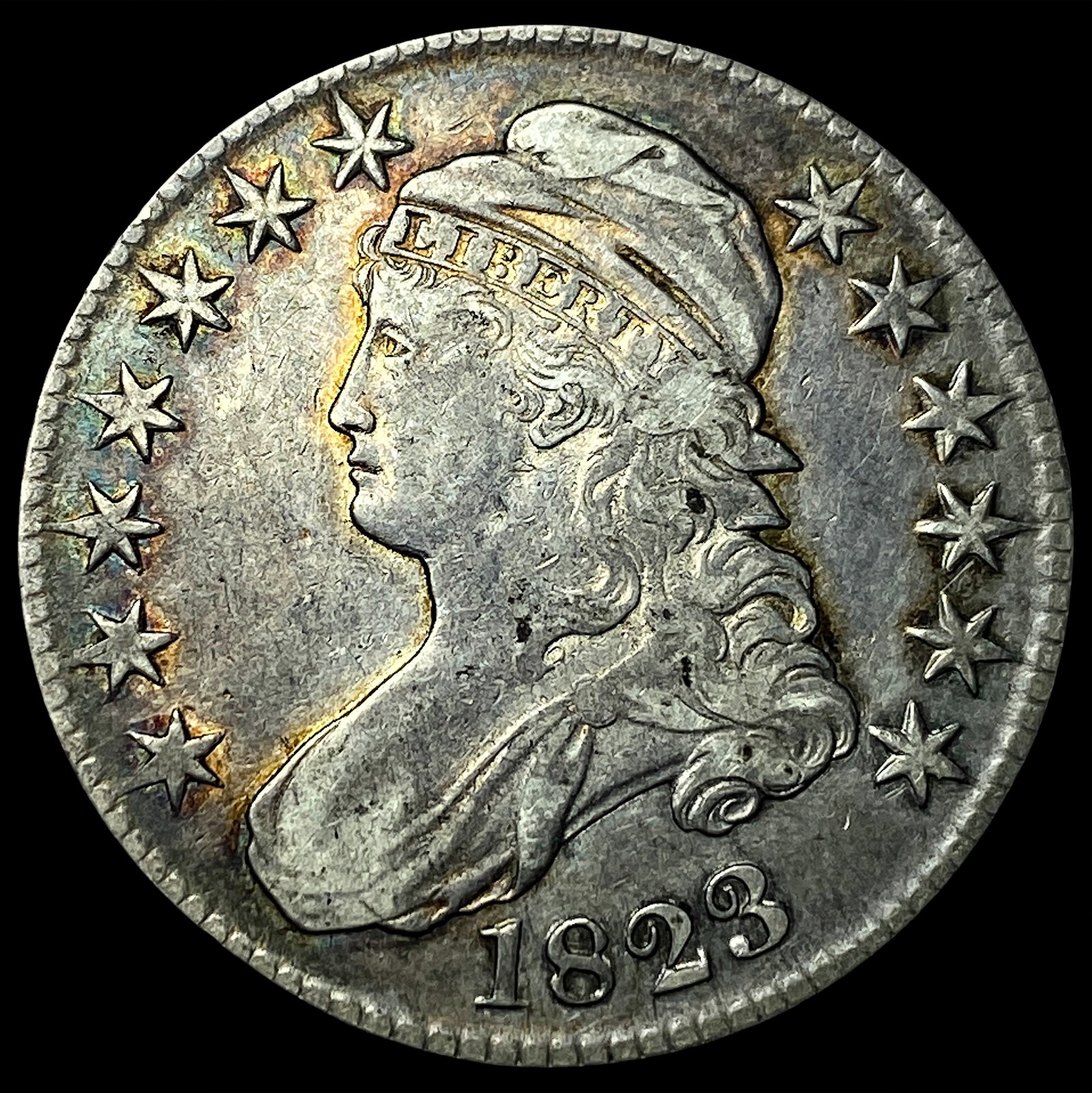 1823 Silver Capped Bust Half Dollar NEARLY UNCIRCULATED (1 of 2)