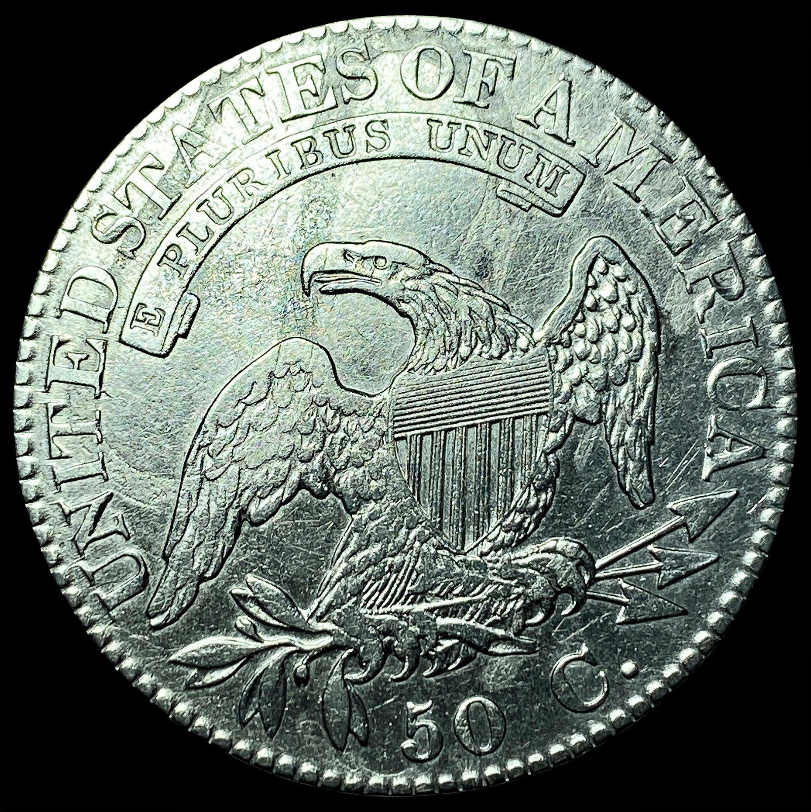 1823 Capped Bust Half Dollar CLOSELY UNCIRCULATED - 2