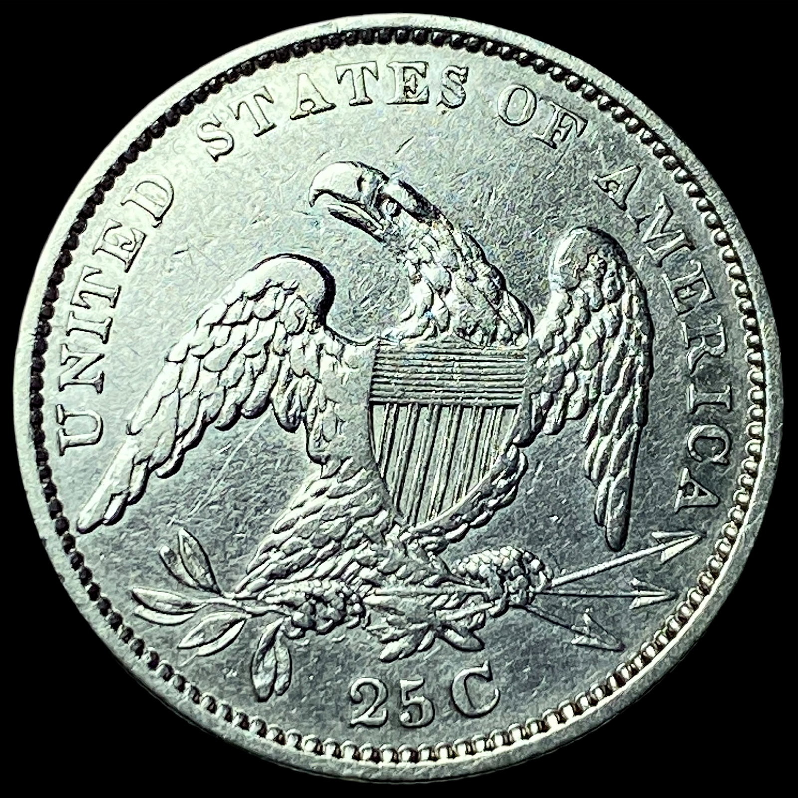 1834 Capped Bust Quarter CLOSELY UNCIRCULATED - 2