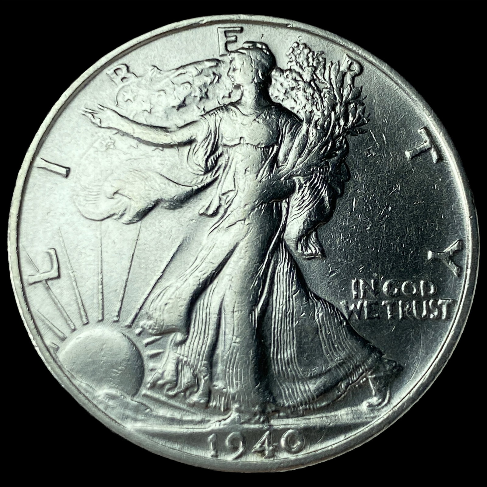 1940-S Silver Walking Liberty Half Dollar UNCIRCULATED: 1940-S Silver Walking Liberty Half Dollar UNCIRCULATED