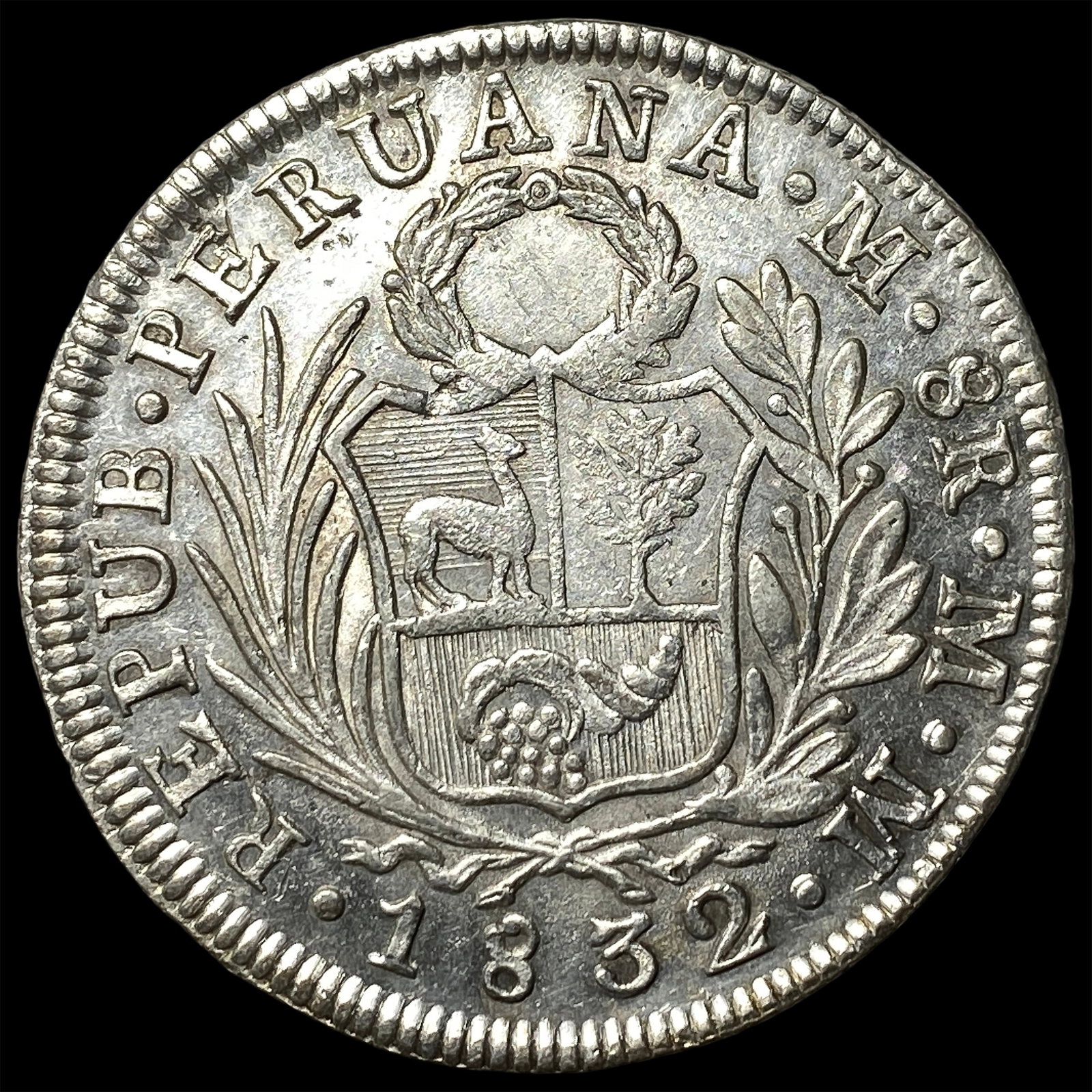 1832 Peru Silver 8 Real - 2