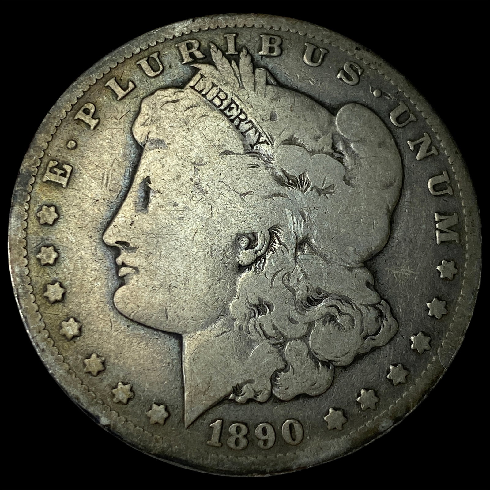 1890-CC Silver Morgan Dollar LIGHTLY CIRCULATED: 1890-CC Silver Morgan Dollar LIGHTLY CIRCULATED