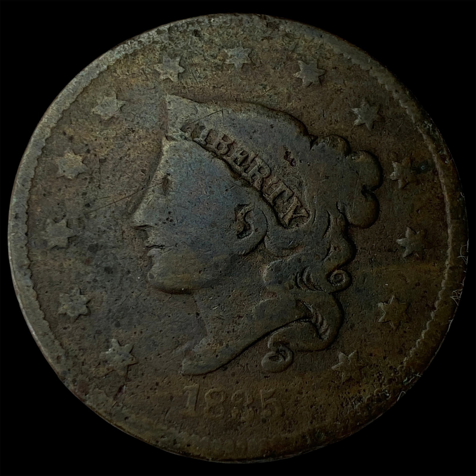 1845 Braided Hair Large Cent LIGHTLY CIRCULATED: 1845 Braided Hair Large Cent LIGHTLY CIRCULATED