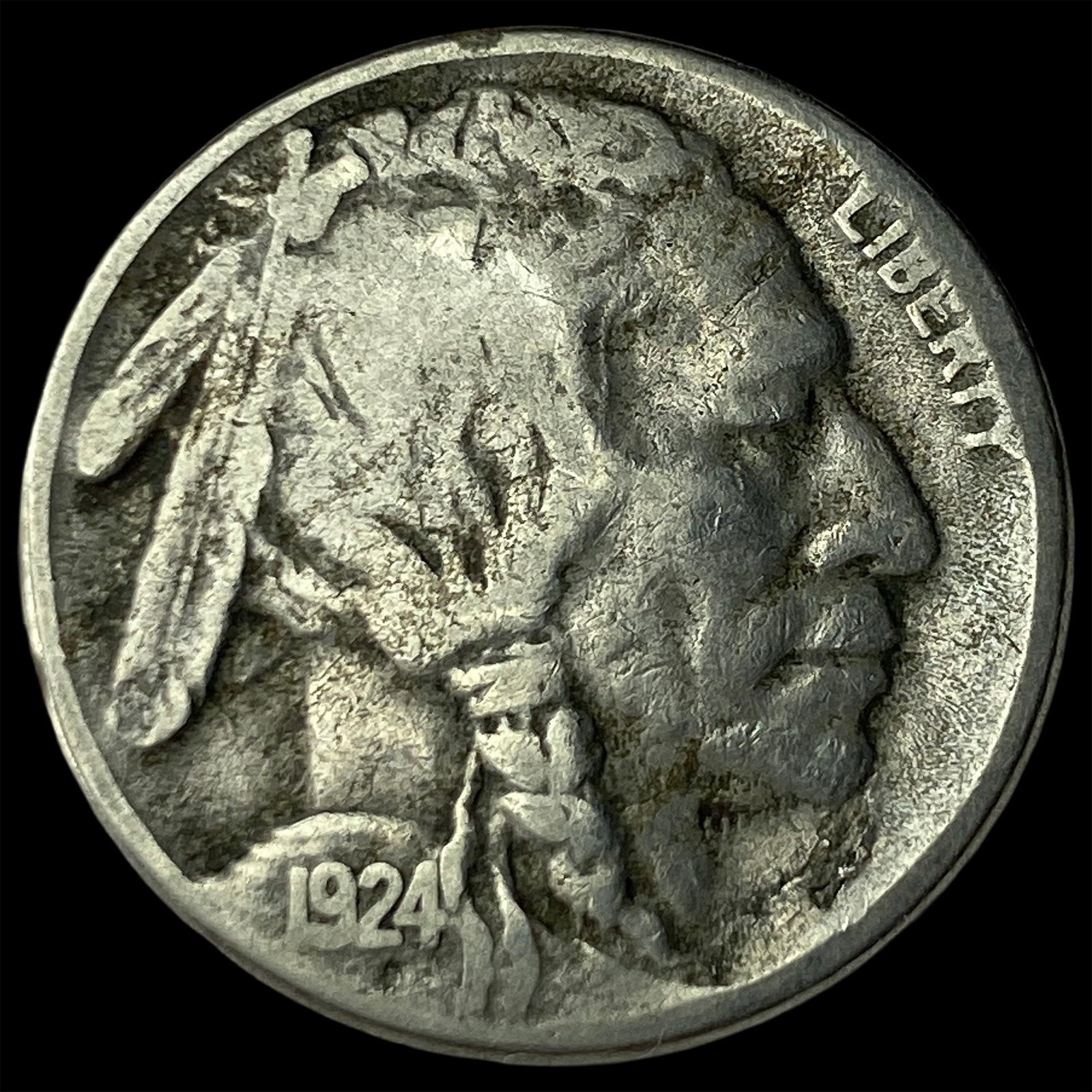 1924-S Buffalo Nickel NEARLY UNCIRCULATED: 1924-S Buffalo Nickel NEARLY UNCIRCULATED