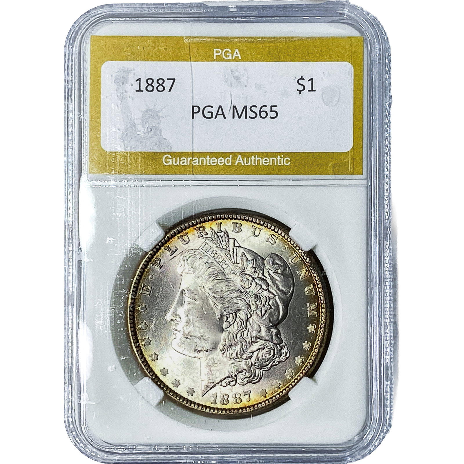 1887 Morgan Silver Dollar PGA MS65: 1887 Morgan Silver Dollar PGA MS65
