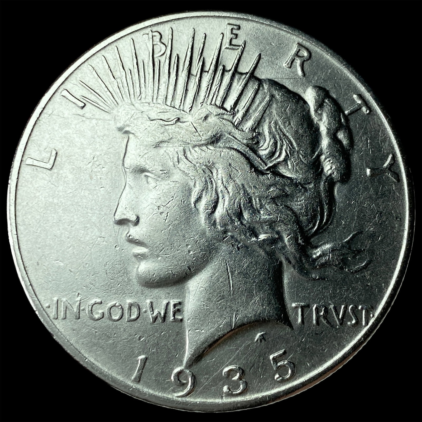 1935-S Silver Peace Dollar CLOSELY UNCIRCULATED: 1935-S Silver Peace Dollar CLOSELY UNCIRCULATED