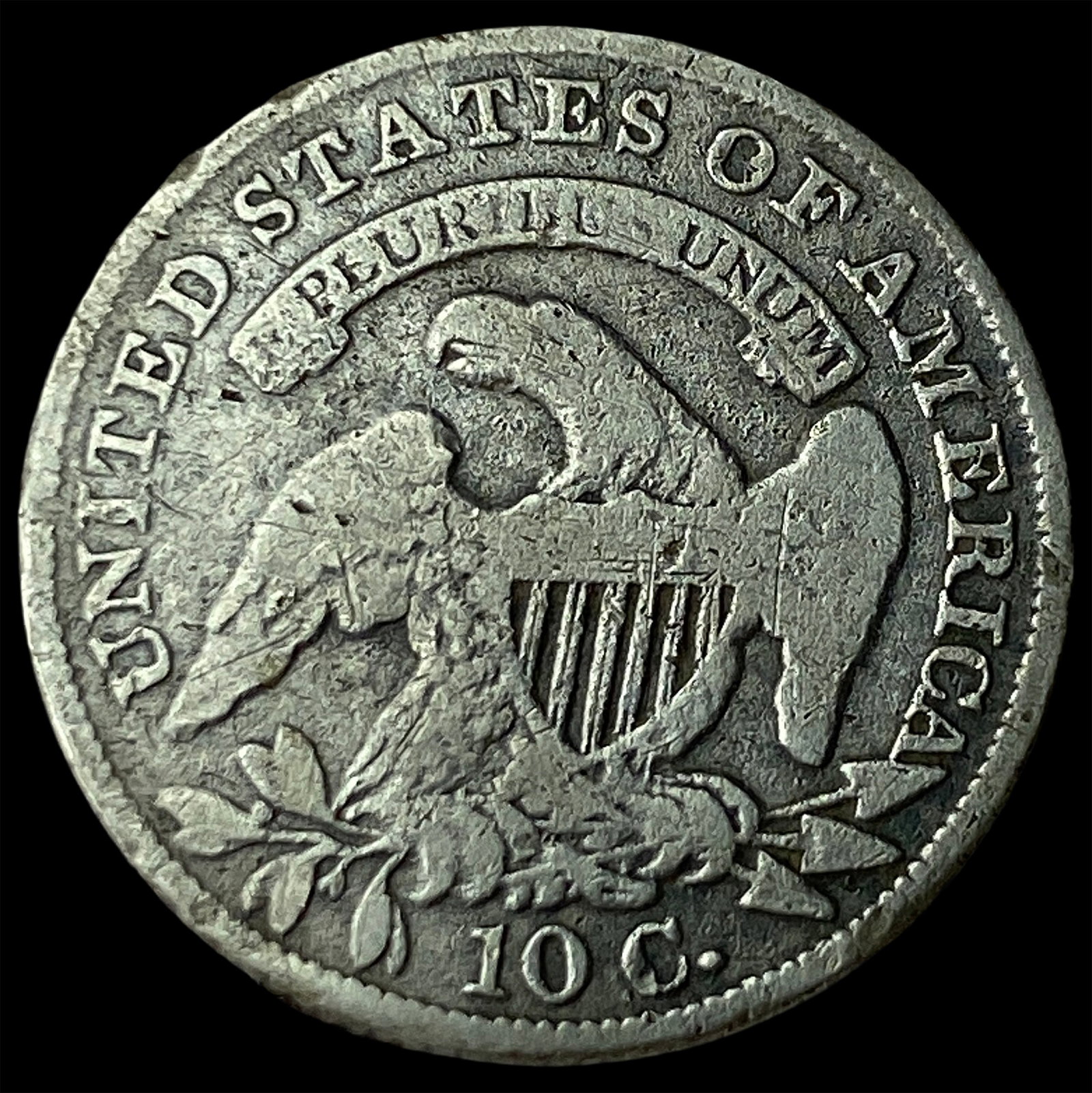 1834 Capped Bust Dime LIGHTLY CIRCULATED - 2