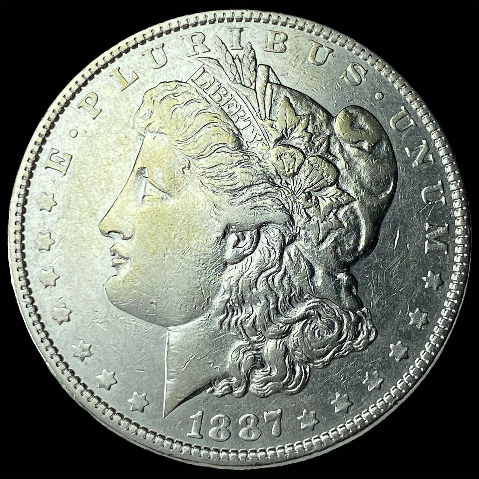 1887 Morgan Silver Dollar CHOICE AU: 1887 Morgan Silver Dollar CHOICE AU