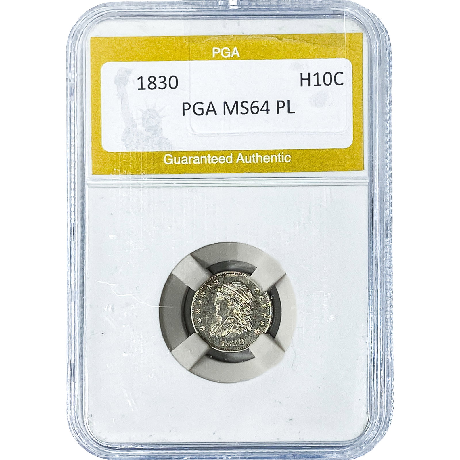 1830 Capped Bust Half Dime PGA MS64PL: 1830 Capped Bust Half Dime PGA MS64PL