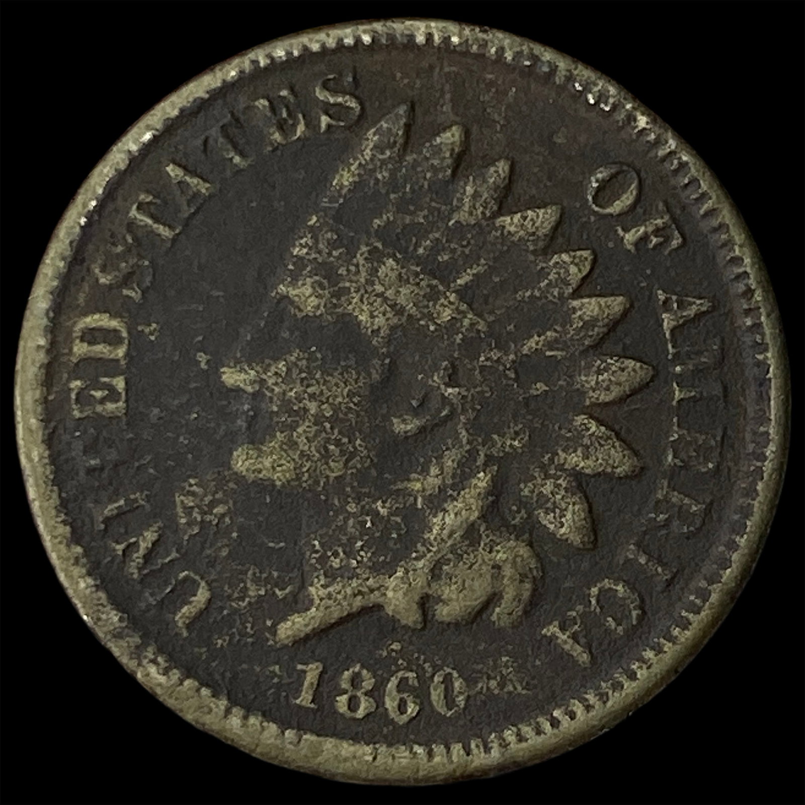 1860 Copper-Nickel Indian Head Cent NEARLY UNCIRCULATED: 1860 Copper-Nickel Indian Head Cent NEARLY UNCIRCULATED