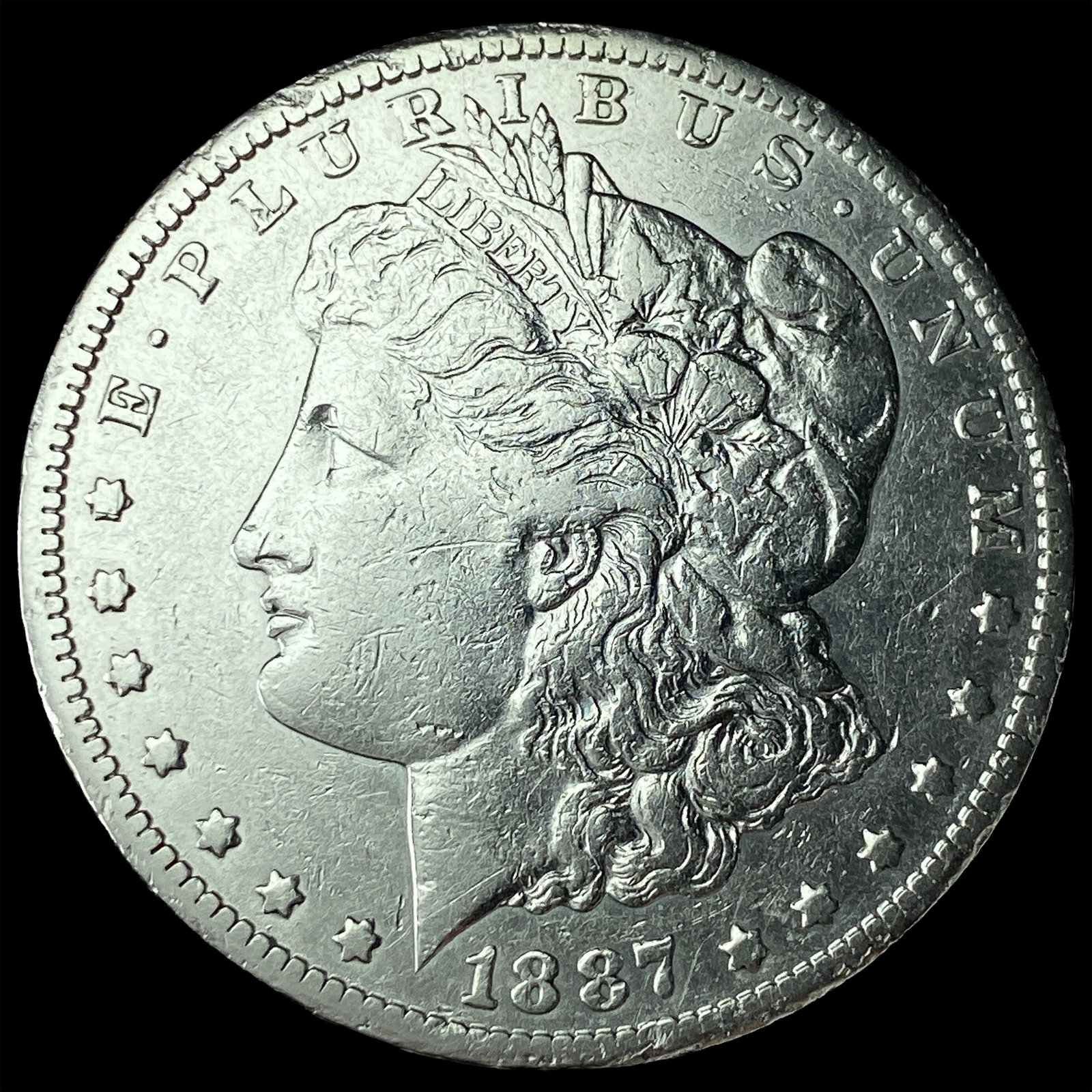 1887-S Silver Morgan Dollar CLOSELY UNCIRCULATED: 1887-S Silver Morgan Dollar CLOSELY UNCIRCULATED
