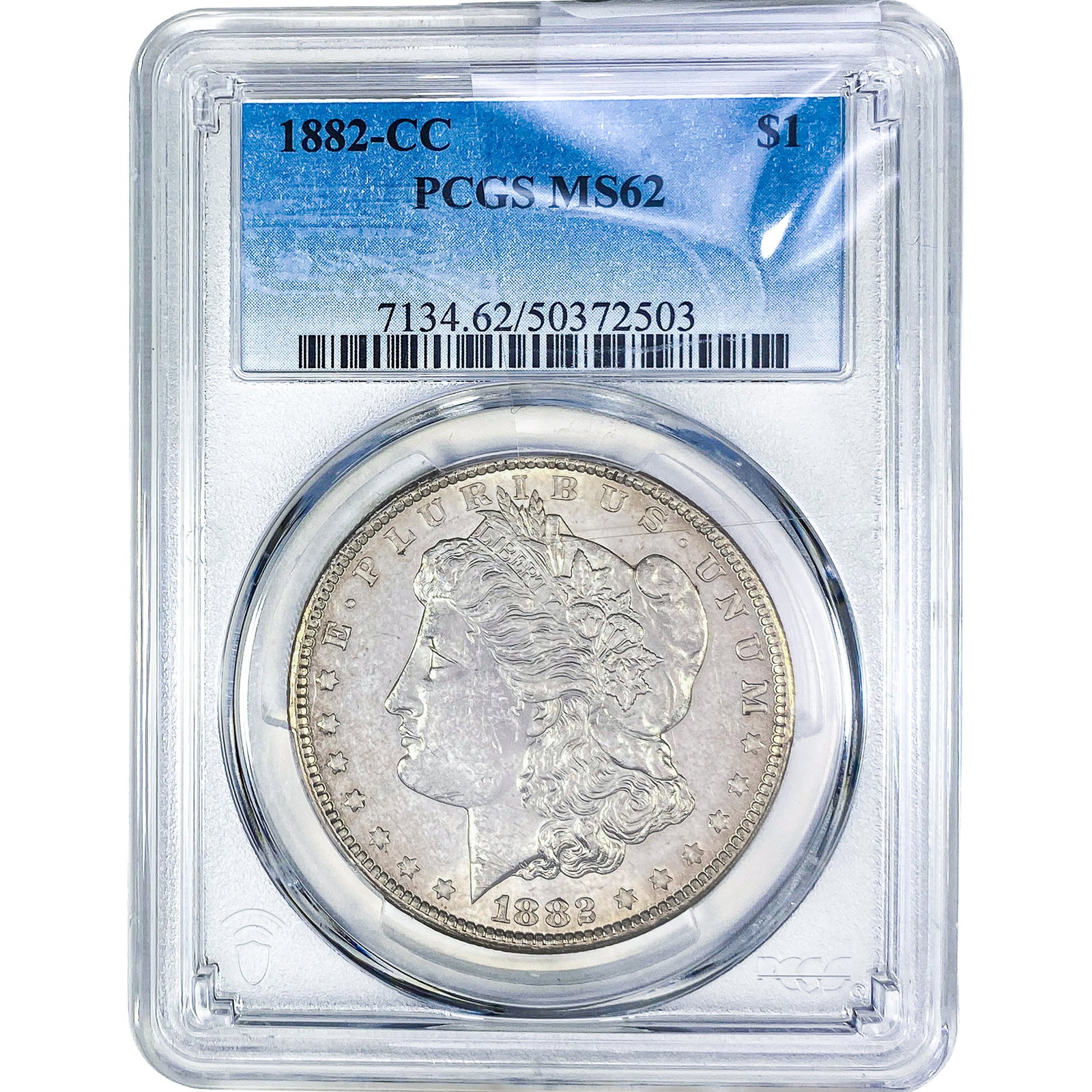 1882-CC Morgan Silver Dollar PCGS MS62: 1882-CC Morgan Silver Dollar PCGS MS62