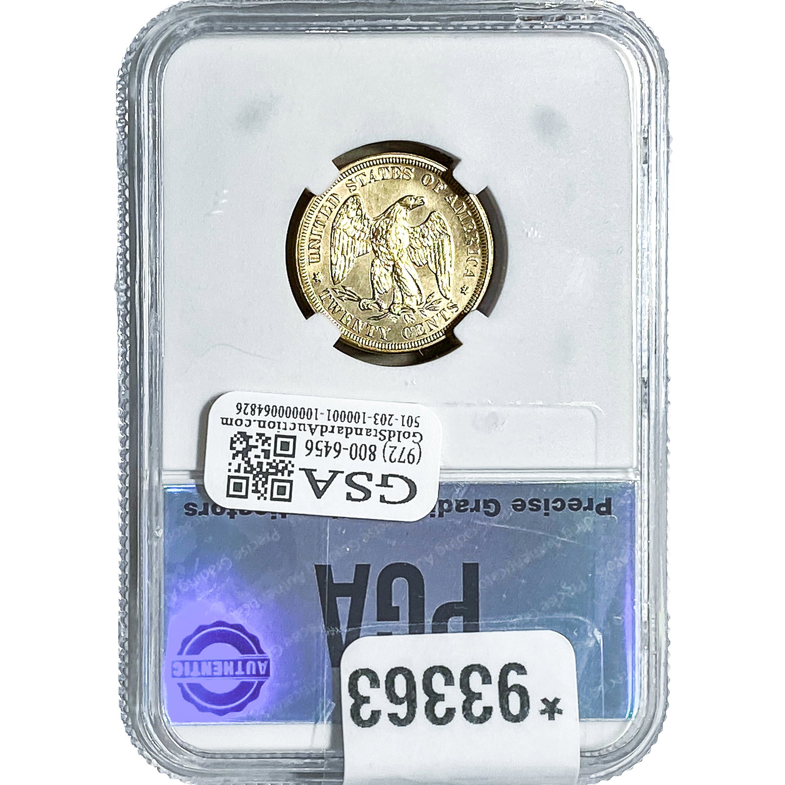 1875 Twenty Cent Piece PGA MS64+ - 2