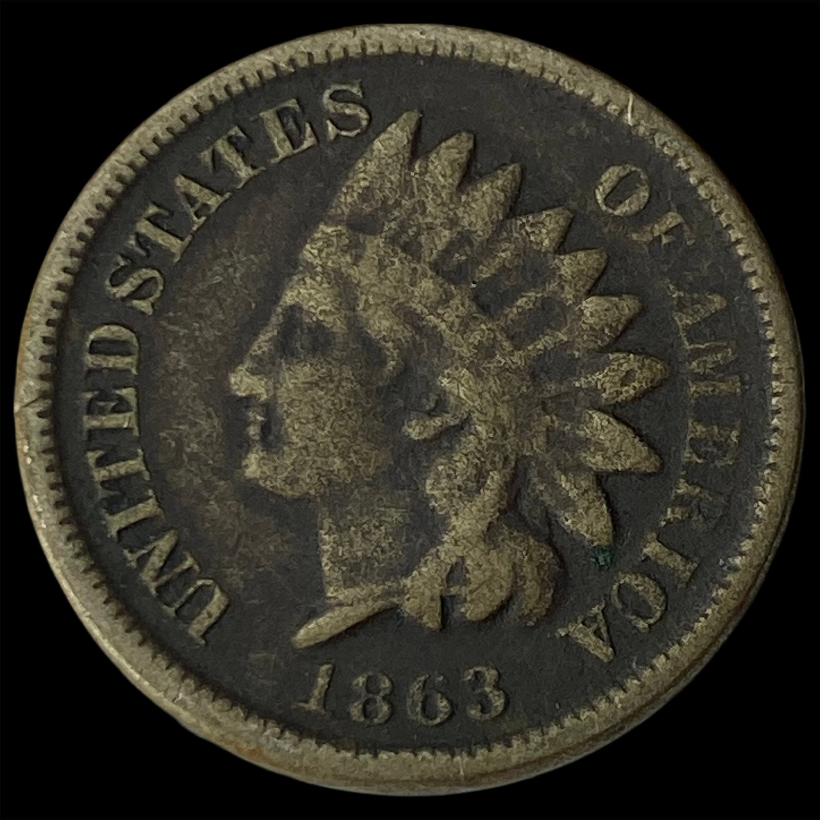 1863 Indian Head Cent NEARLY UNCIRCULATED: 1863 Indian Head Cent NEARLY UNCIRCULATED
