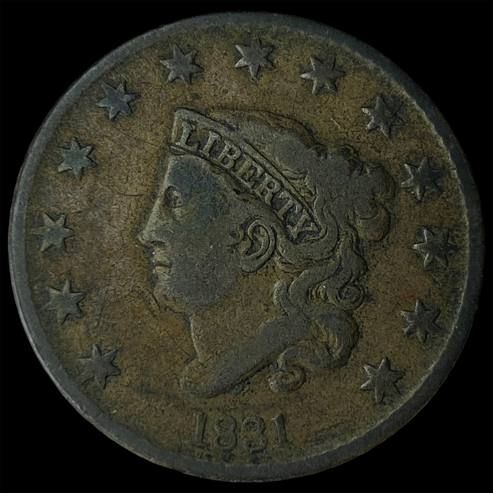 1831 Coronet Head Large Cent LIGHTLY CIRCULATED: 1831 Coronet Head Large Cent LIGHTLY CIRCULATED