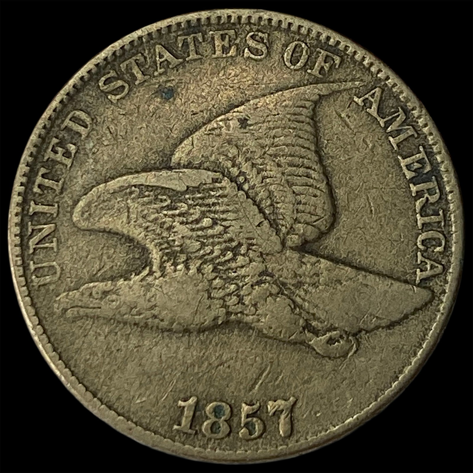 1857 Flying Eagle Cent NEARLY UNCIRCULATED: 1857 Flying Eagle Cent NEARLY UNCIRCULATED