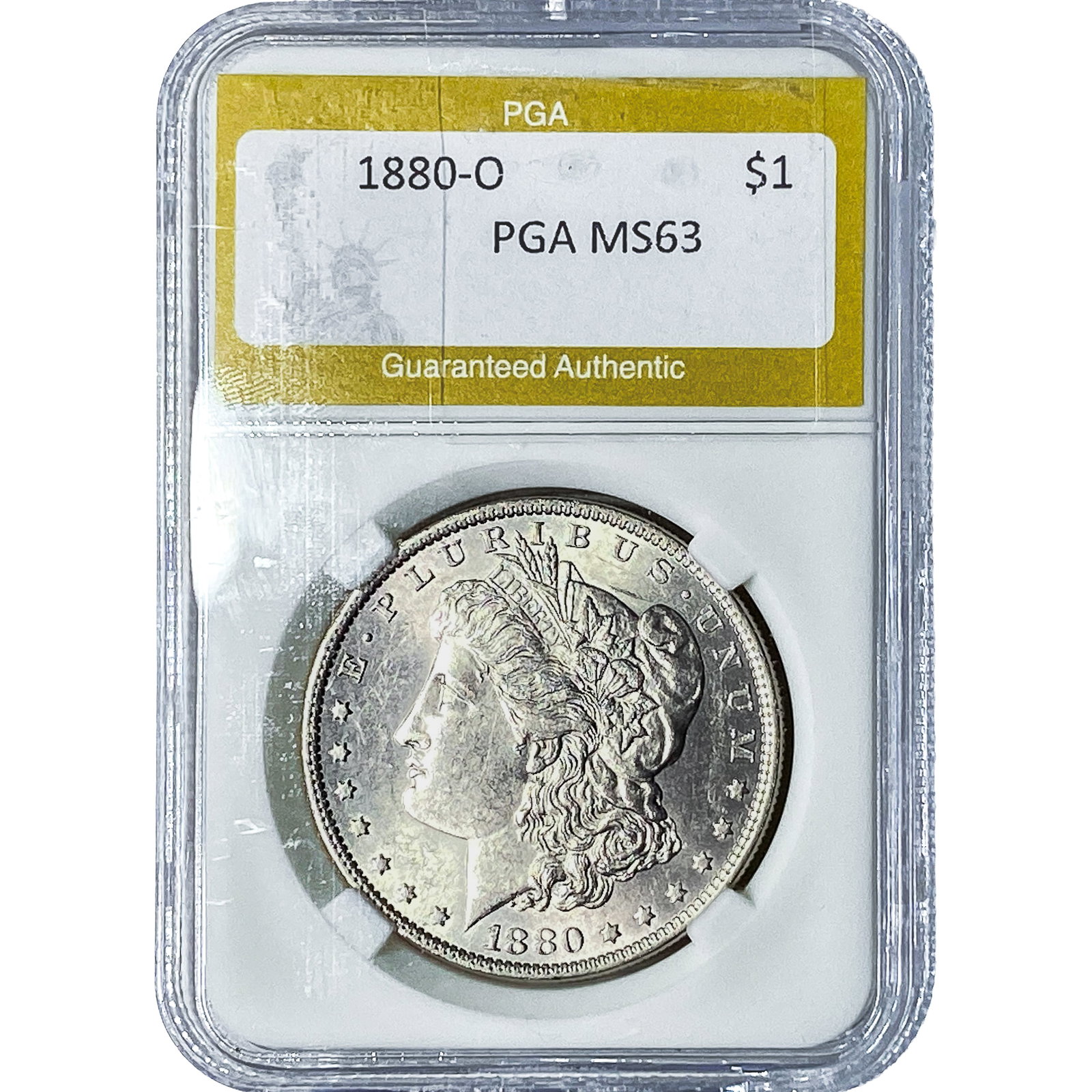 1880-O Morgan Silver Dollar PGA MS63: 1880-O Morgan Silver Dollar PGA MS63