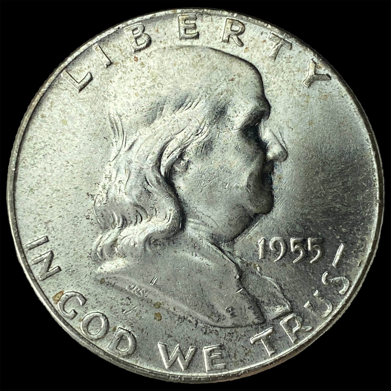 1955 Franklin Silver Half Dollar CHOICE BU: 1955 Franklin Silver Half Dollar CHOICE BU