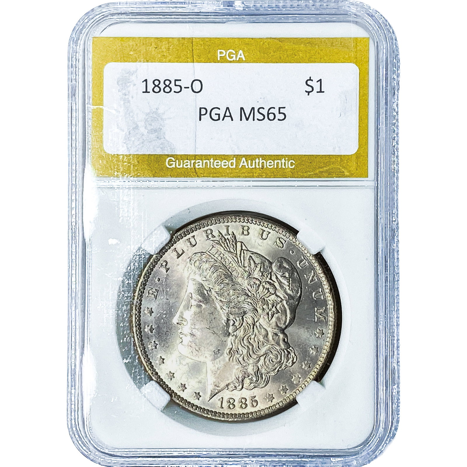 1885-O Morgan Silver Dollar PGA MS65: 1885-O Morgan Silver Dollar PGA MS65