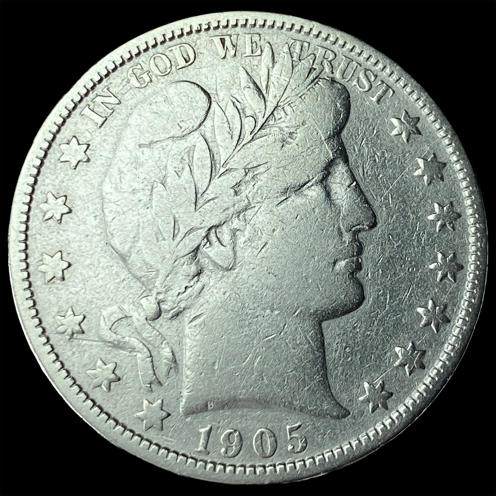 1905-S Silver Barber Half Dollar NEARLY UNCIRCULATED: 1905-S Silver Barber Half Dollar NEARLY UNCIRCULATED