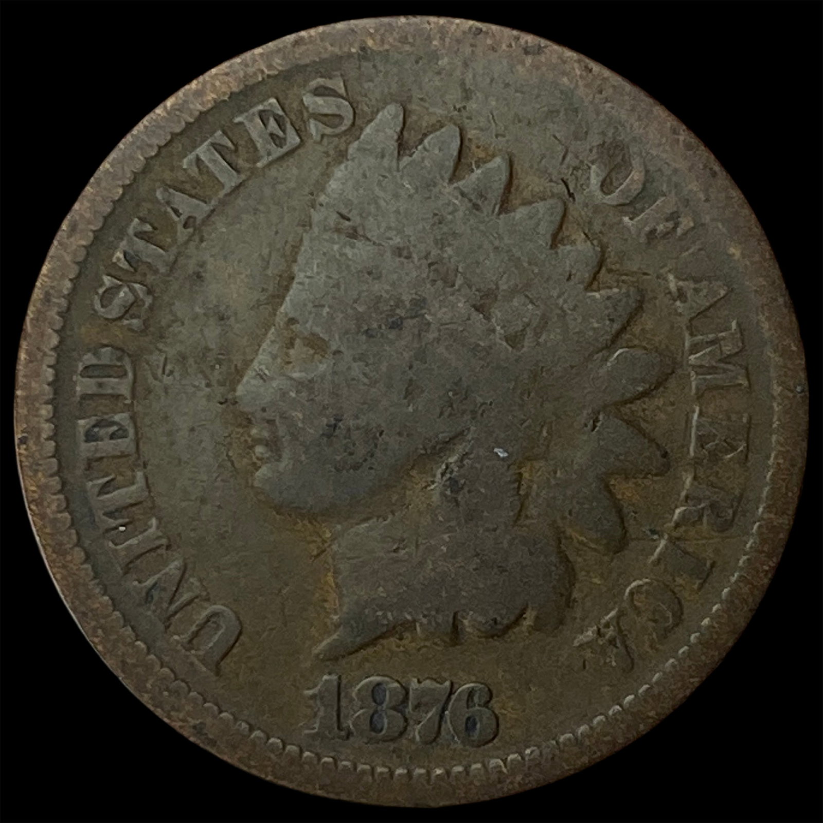 1876 Indian Head Cent LIGHTLY CIRCULATED: 1876 Indian Head Cent LIGHTLY CIRCULATED