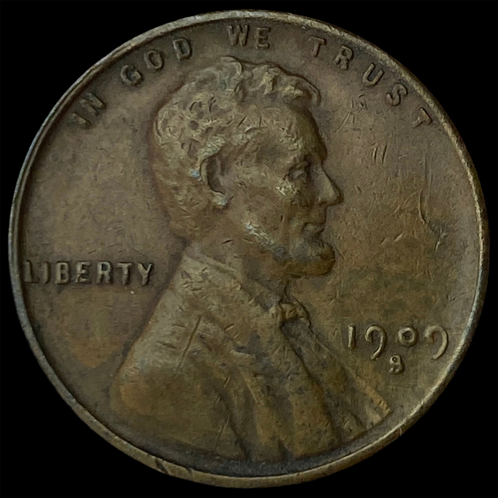 1909-S VDB Lincoln Wheat Cent CHOICE AU: 1909-S VDB Lincoln Wheat Cent CHOICE AU