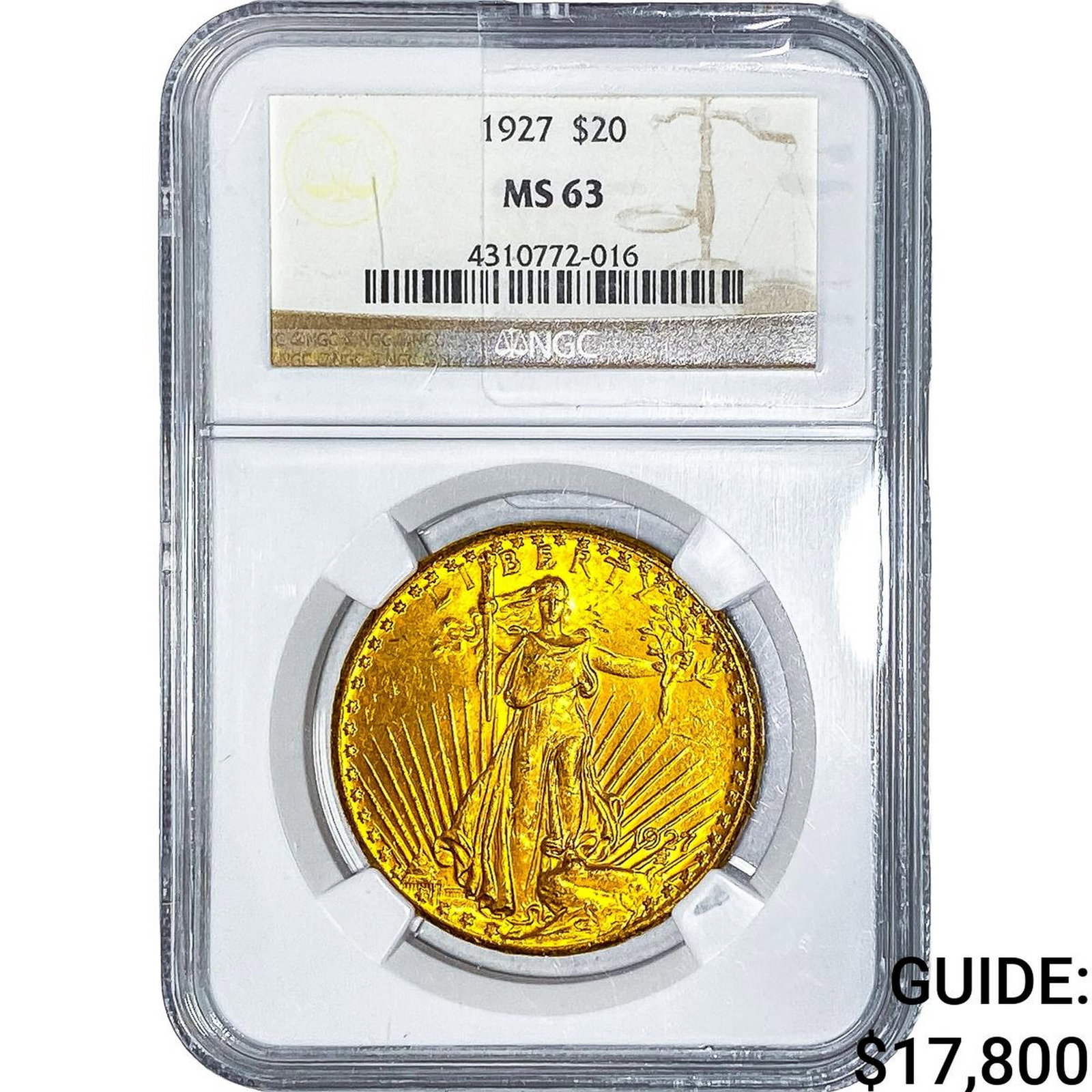 1927 $20 Gold Double Eagle NGC MS63 (1 of 4)