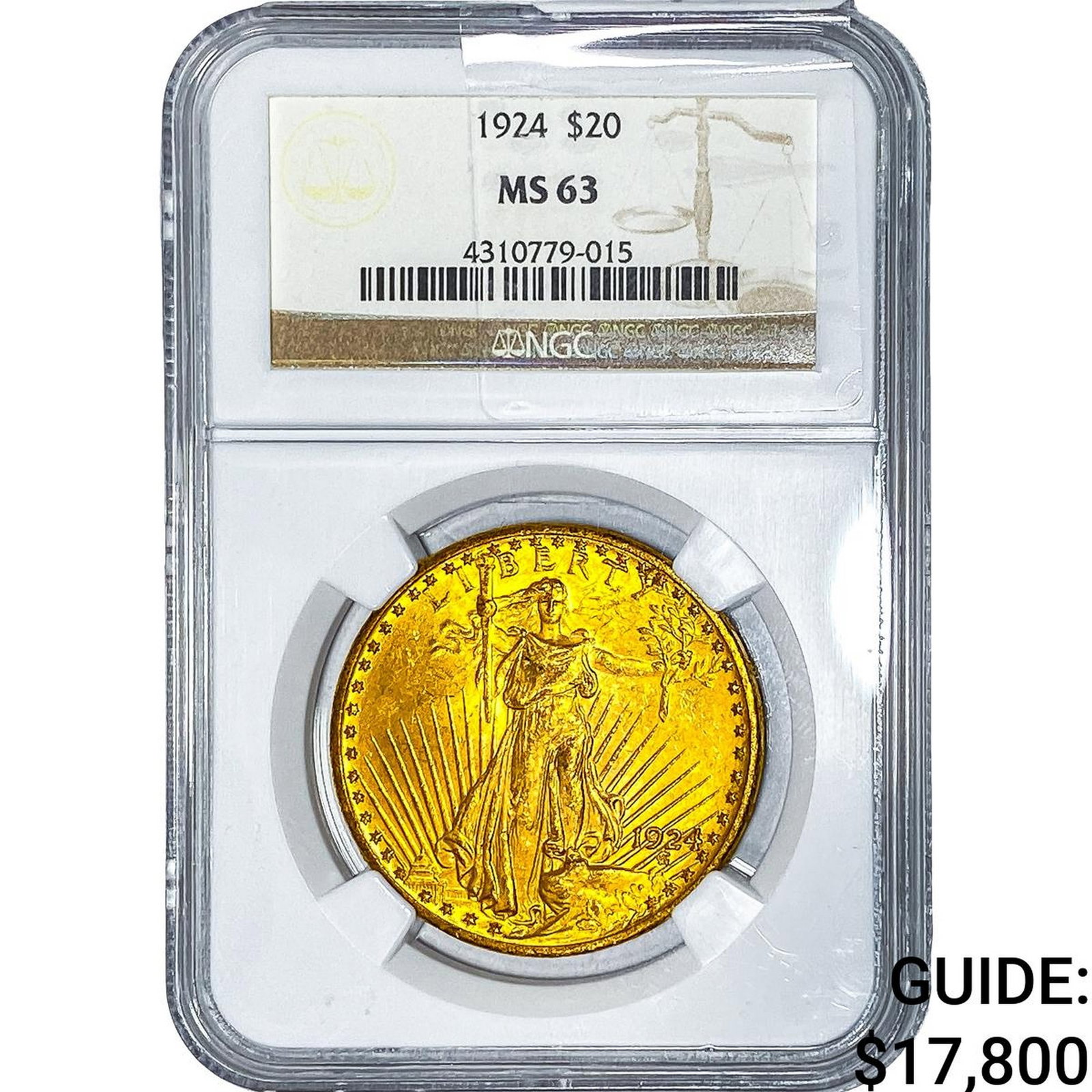 1924 $20 Gold Double Eagle NGC MS63 (1 of 4)