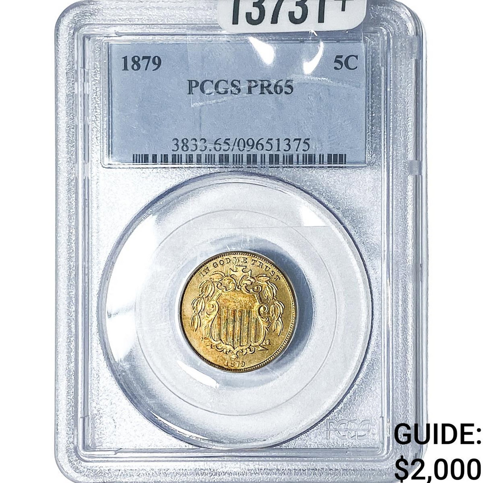 1879 Shield Nickel PCGS PR65: 1879 Shield Nickel PCGS PR65