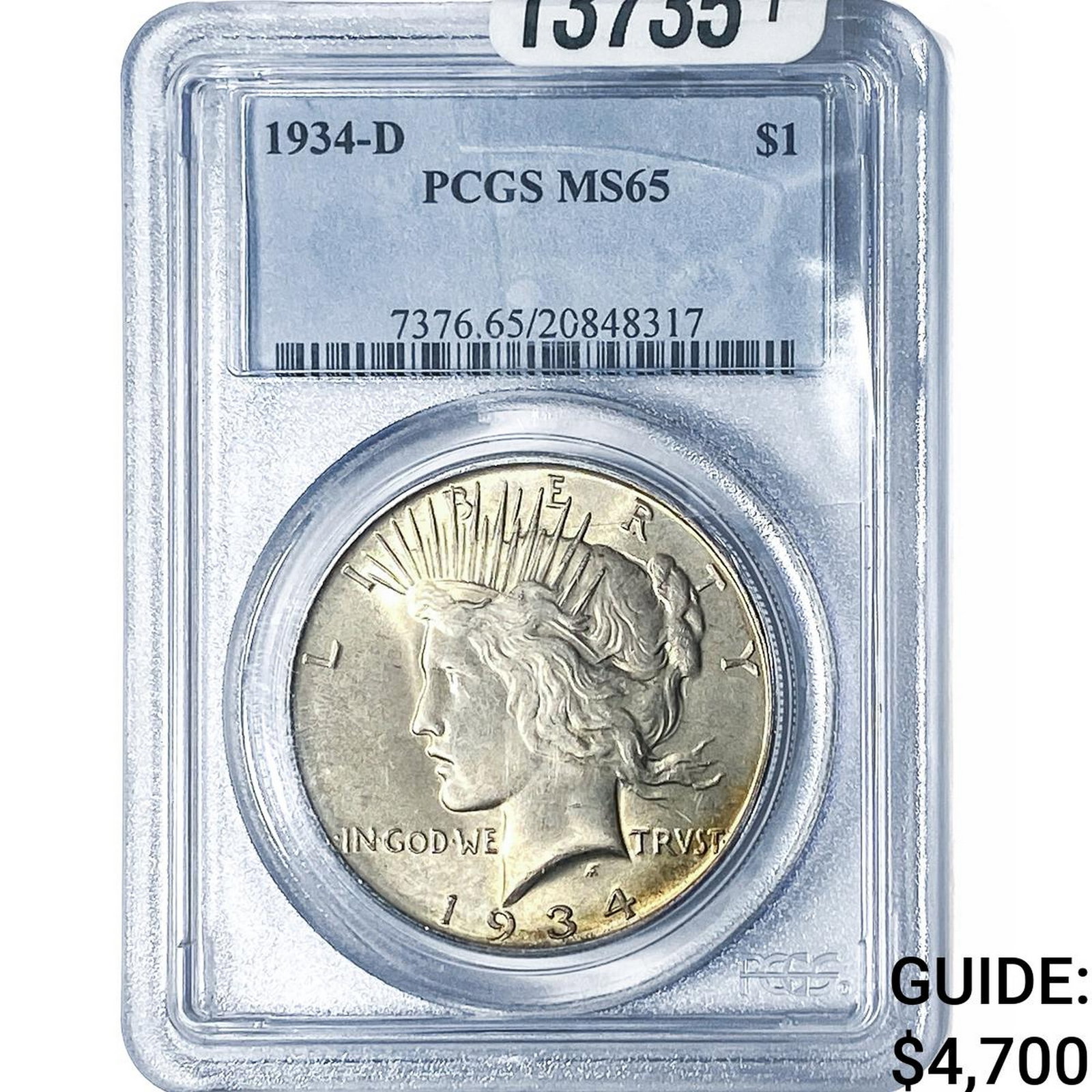 1934-D Silver Peace Dollar PCGS MS65 (1 of 4)